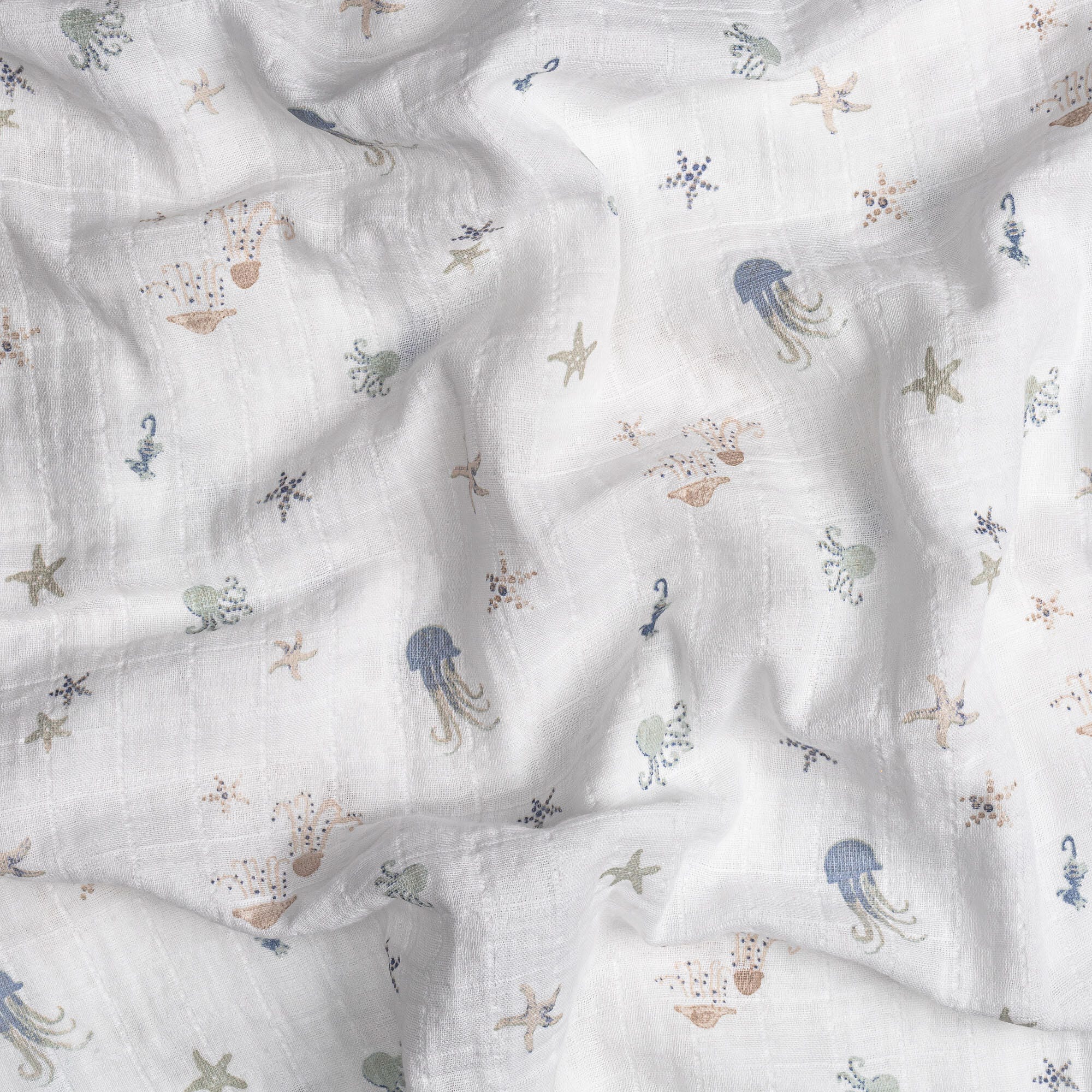 Crane Baby Cove Sea Life Swaddle Blanket (Set of 3), , large