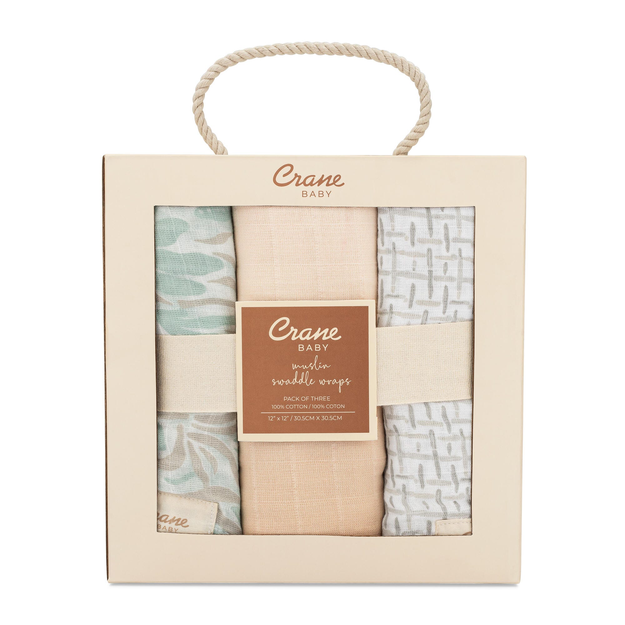 Crane Baby Cove Swaddle Blanket (Set of 3), , large
