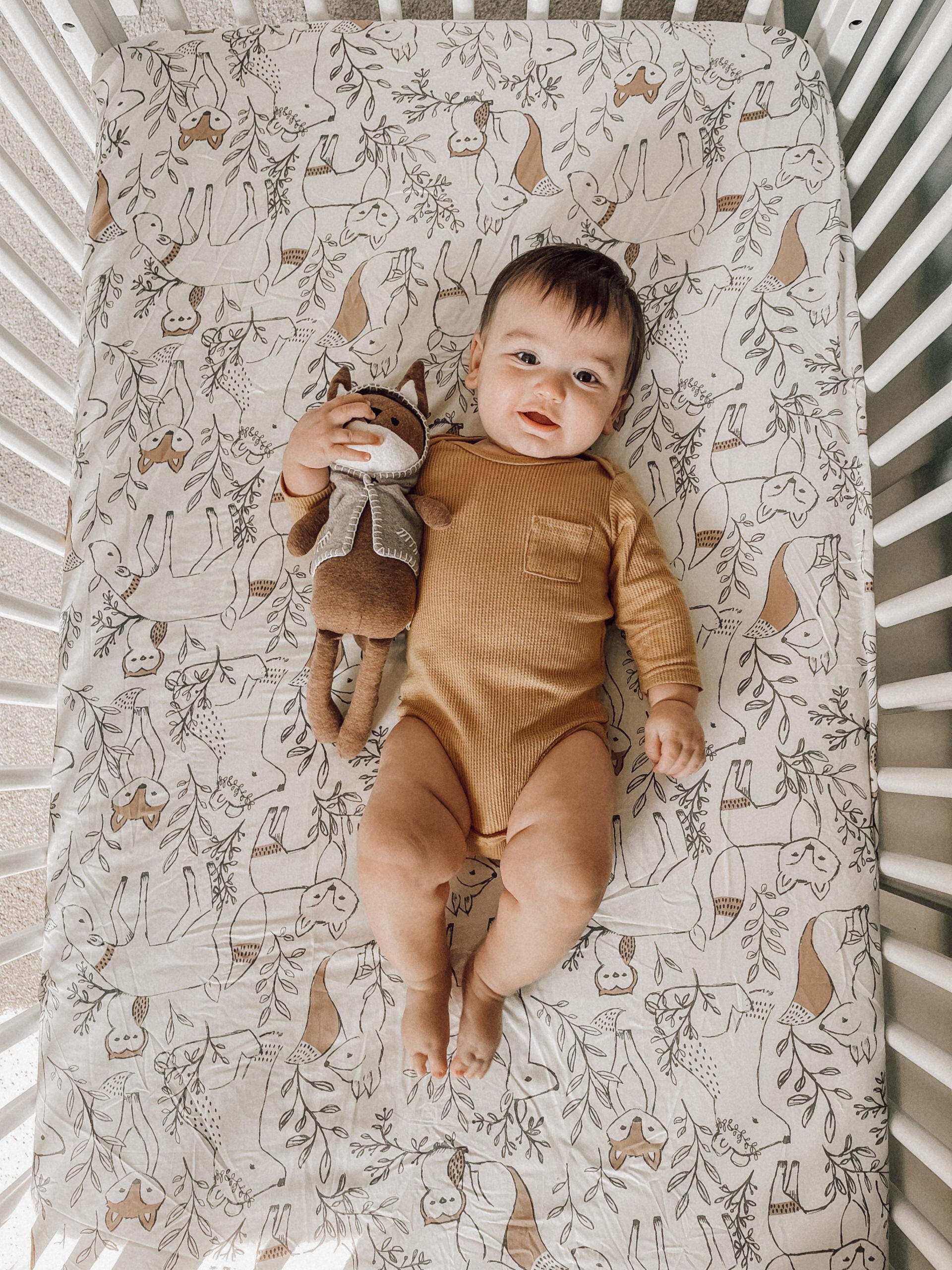 Crane Baby Ezra Animal Crib Sheet, , rollover
