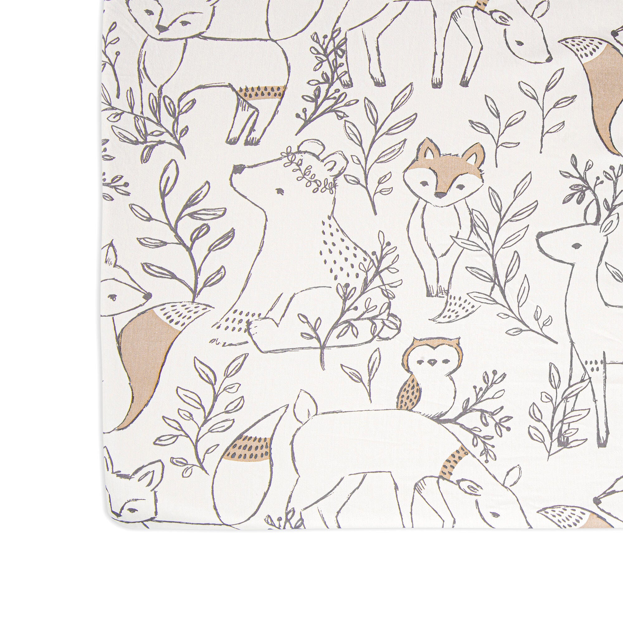 Crane Baby Ezra Animal Crib Sheet, , large