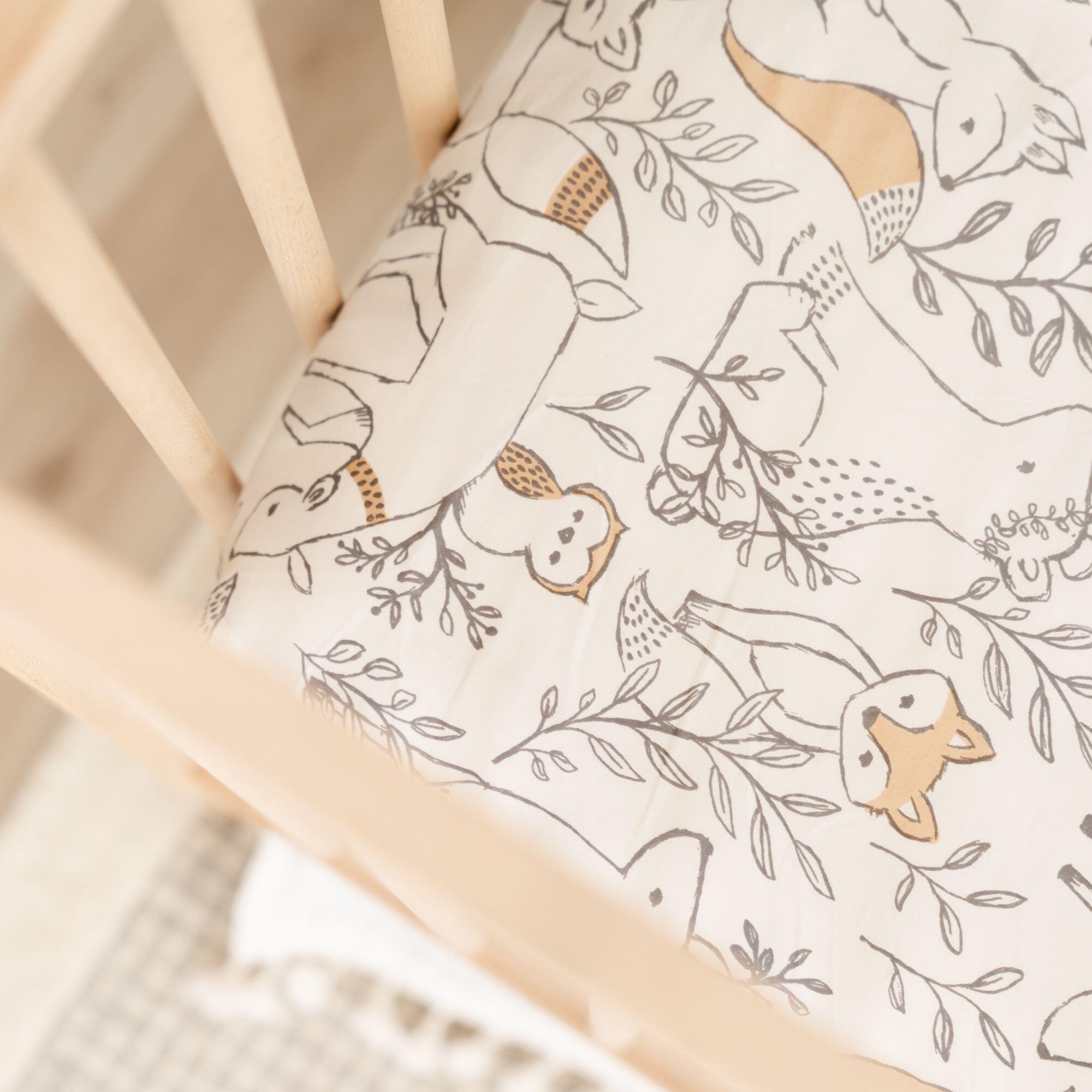 Crane Baby Ezra Animal Crib Sheet, , large