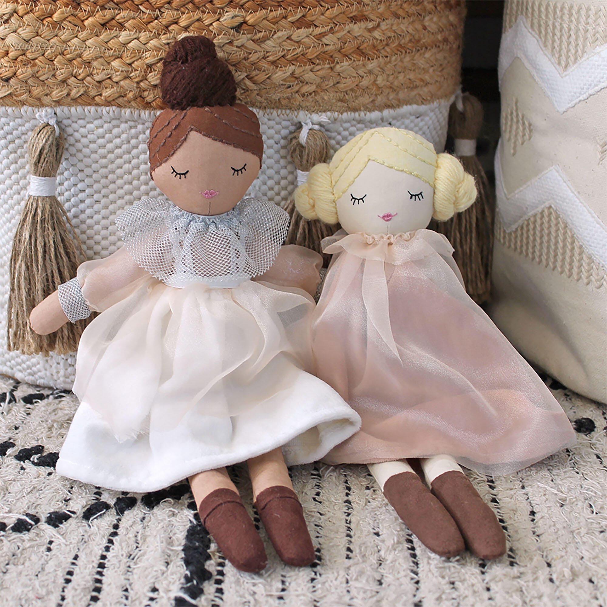 Crane Baby Josephine Girl Plush Doll, , rollover