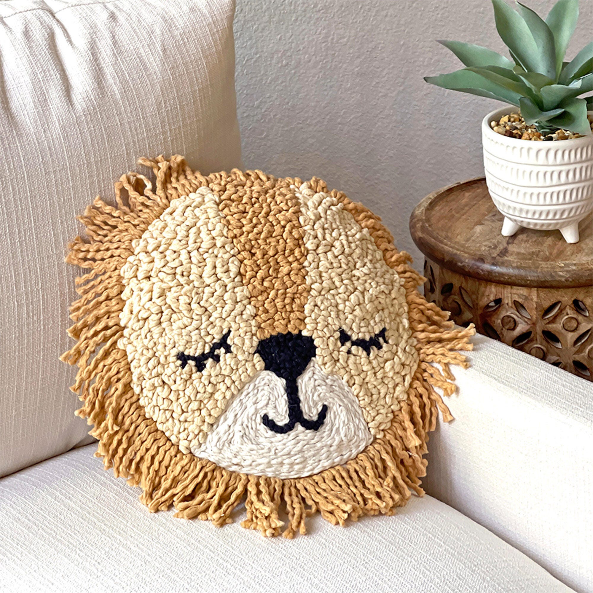 Crane Baby Lion Nursery Decorative Throw Pillow, , large
