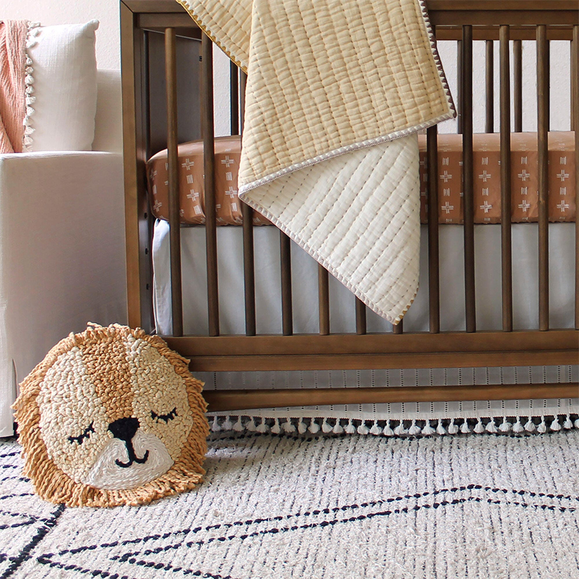 Crane Baby Lion Nursery Decorative Throw Pillow, , large