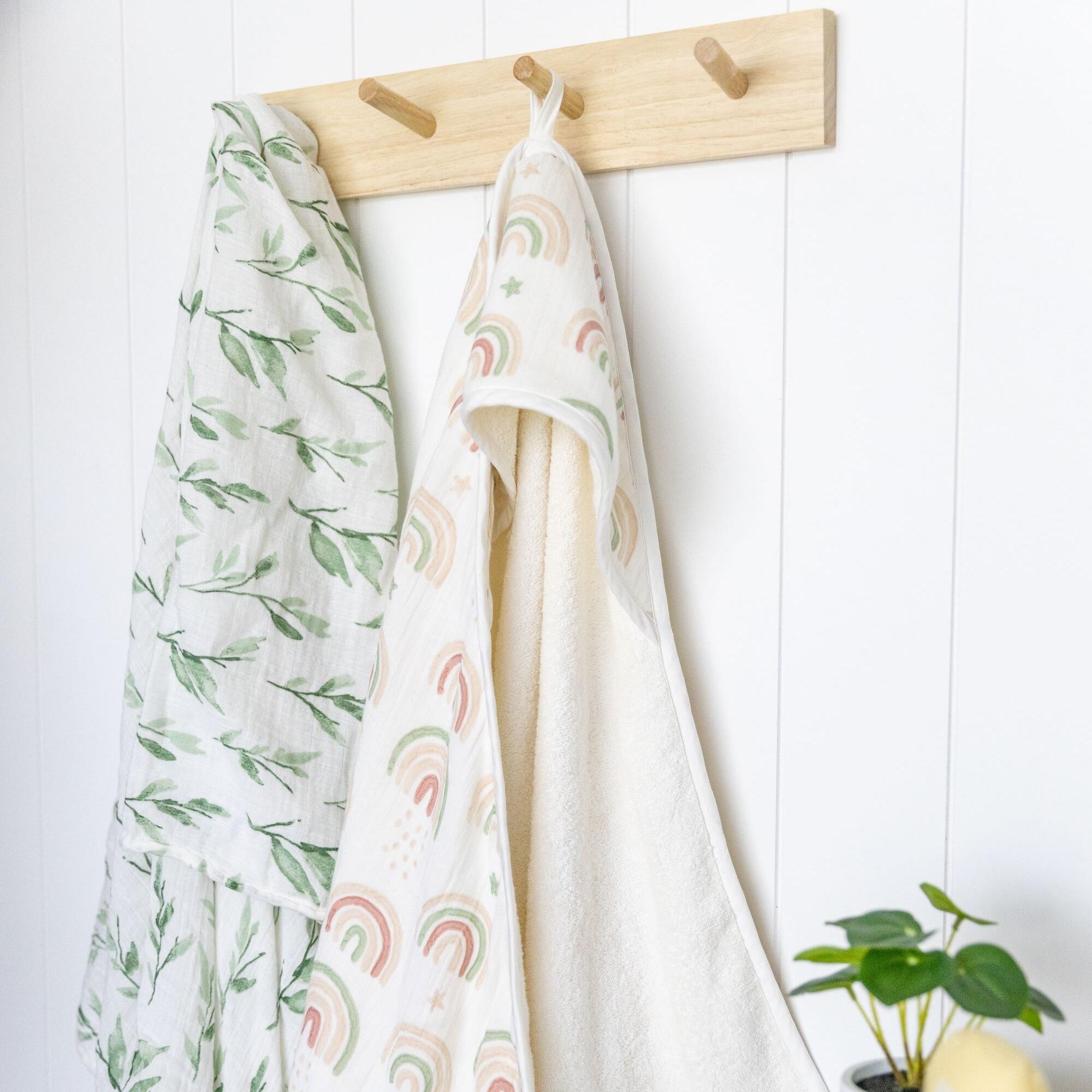 Crane Baby Parker Baby Hooded Towel, , large