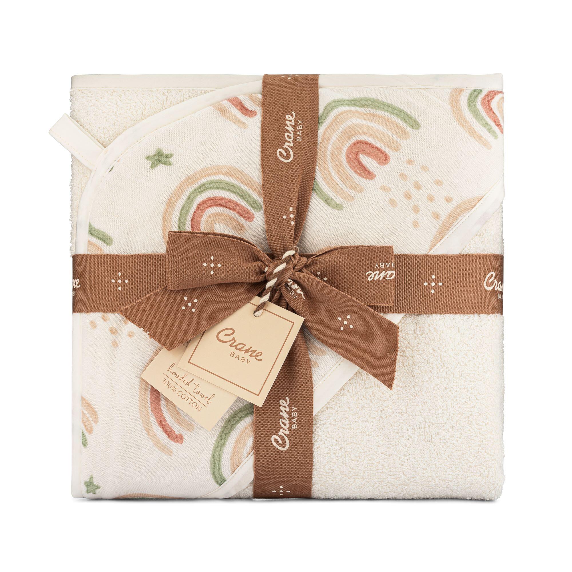 Crane Baby Parker Baby Hooded Towel, , large