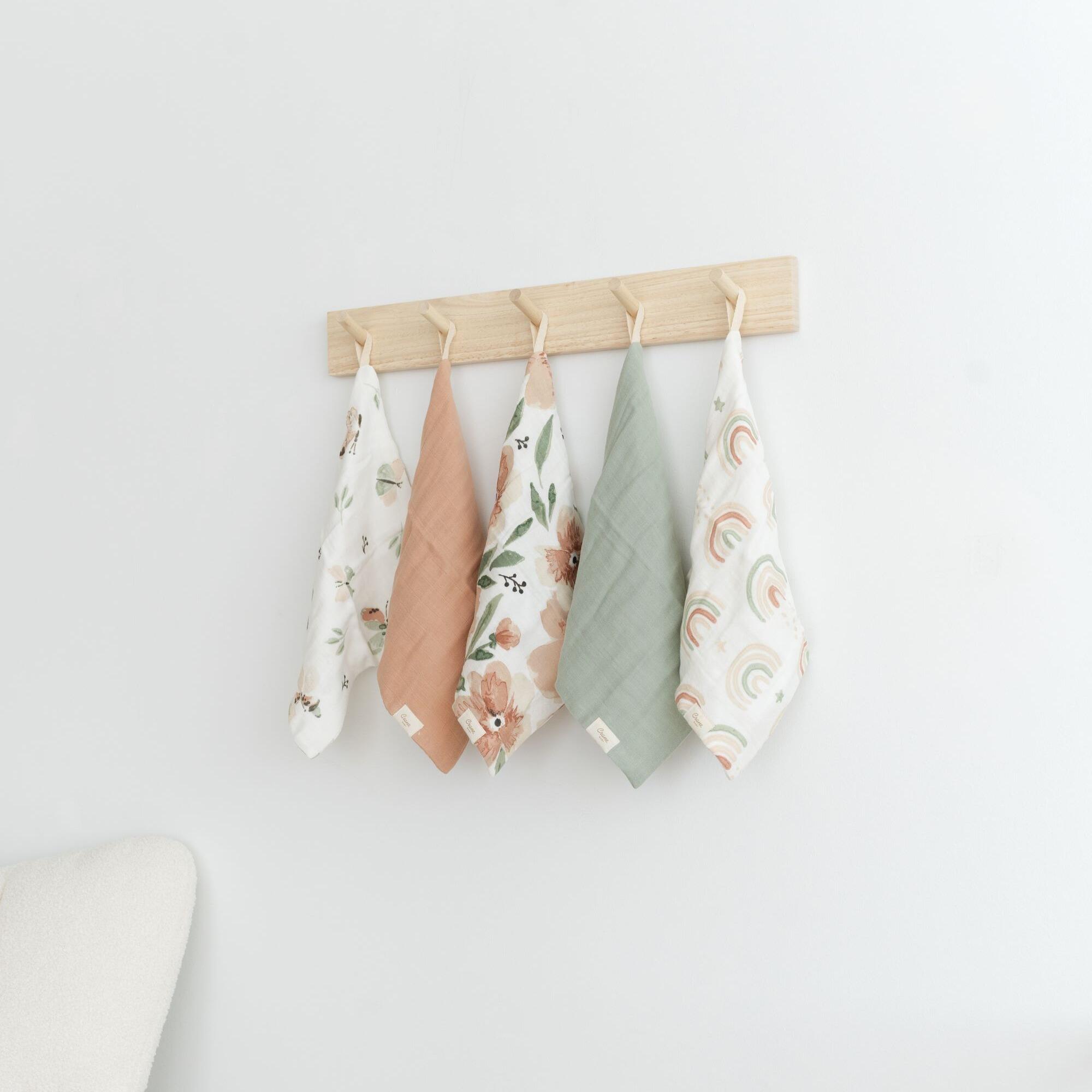 Crane Baby Parker Baby Washcloth (Set of 5), , large