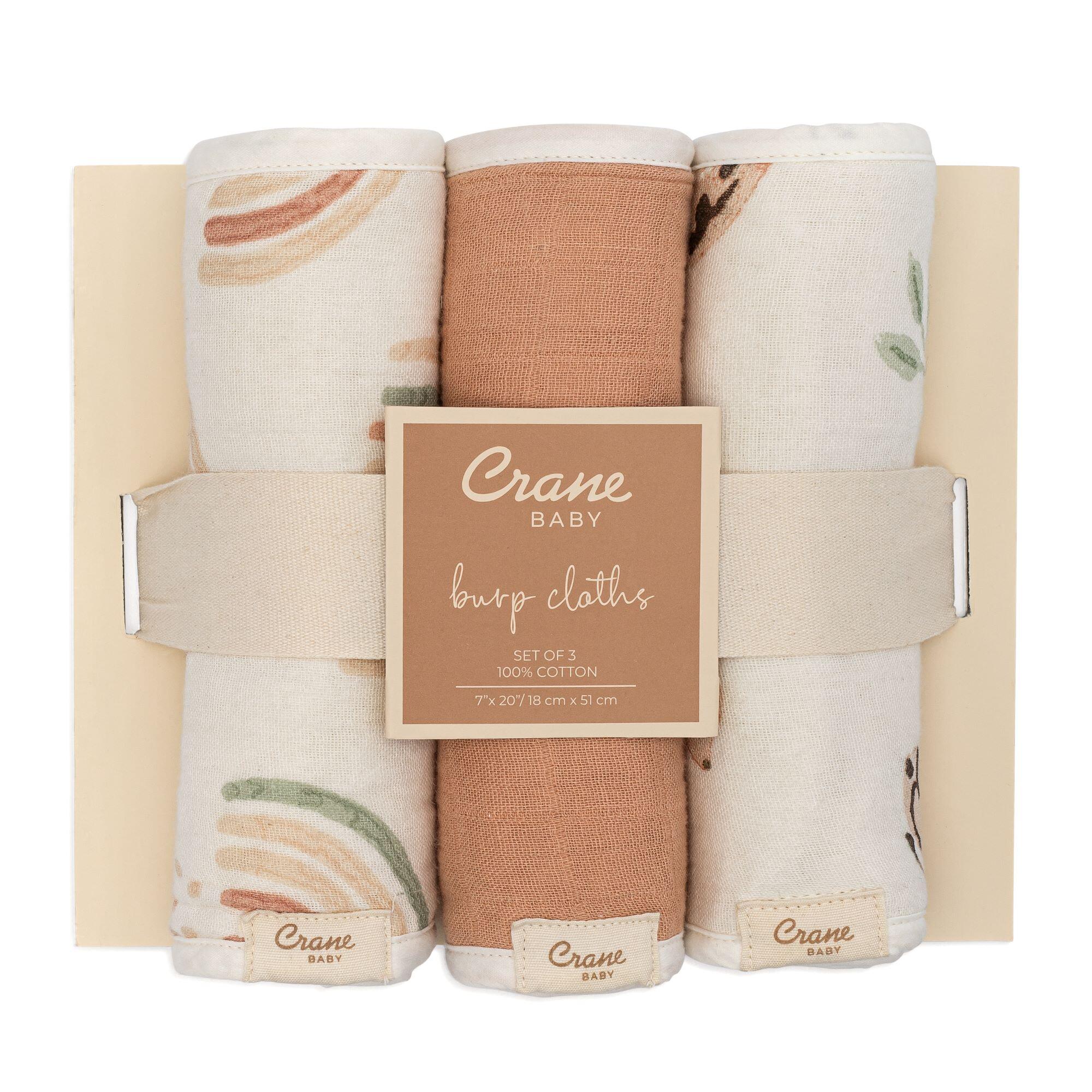 Crane Baby Parker Burp Cloth (Set of 3), , large