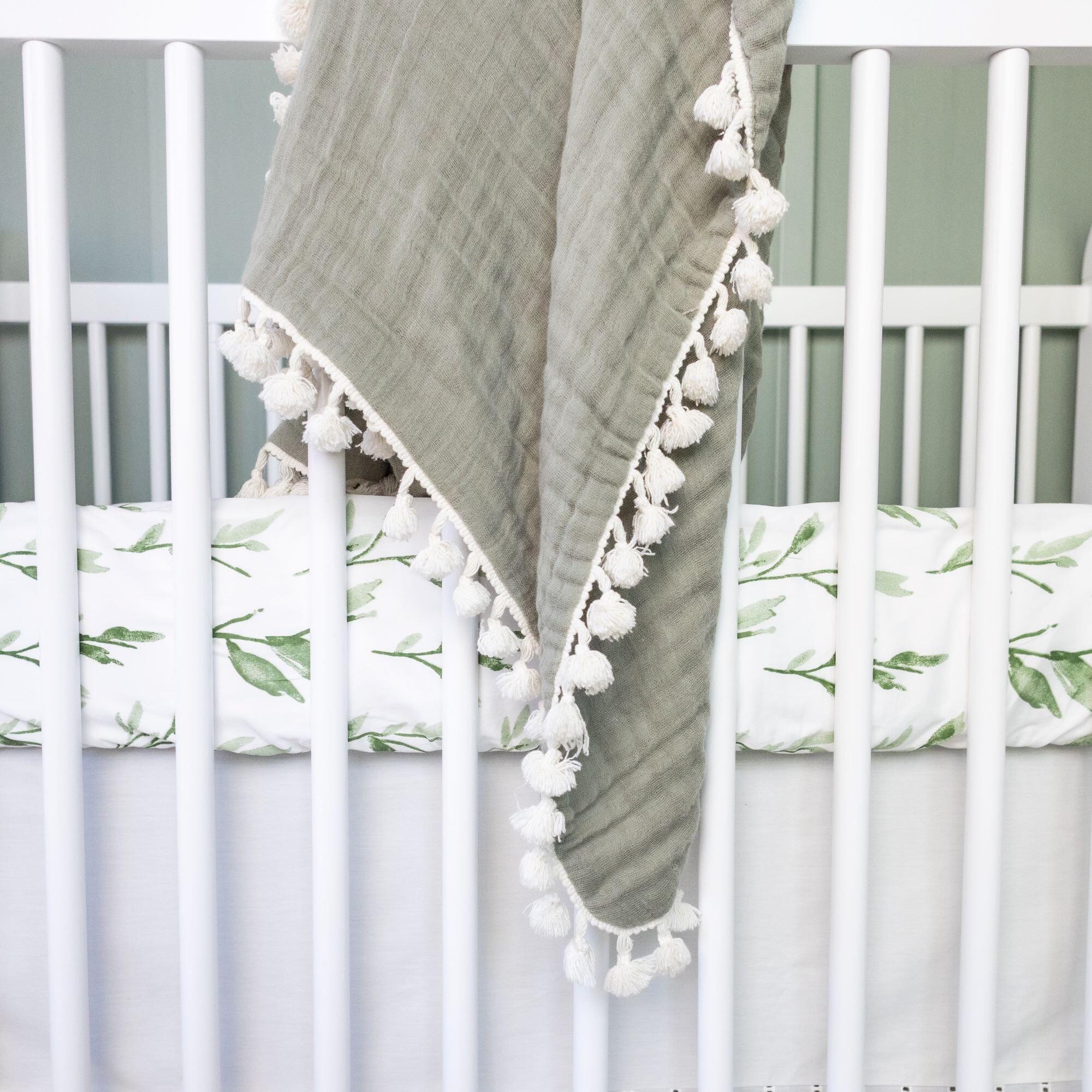 Crane Baby Parker Fitted Crib Sheet, , large