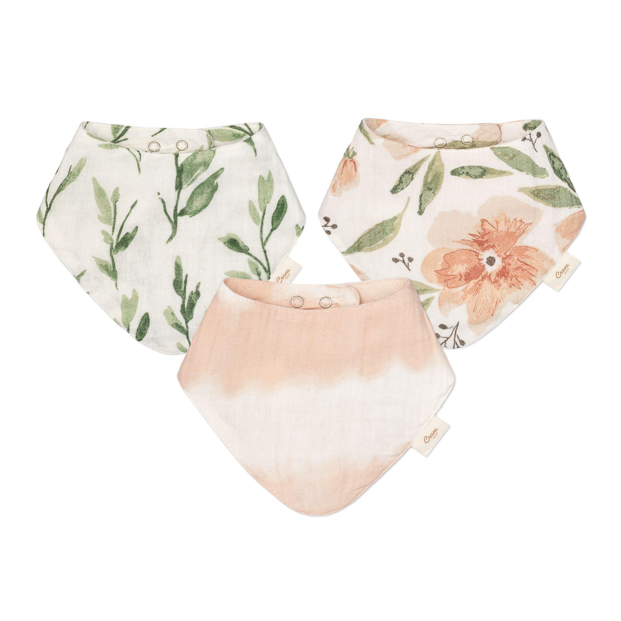 Crane Baby Parker Floral Baby Bib (Set of 3), , large