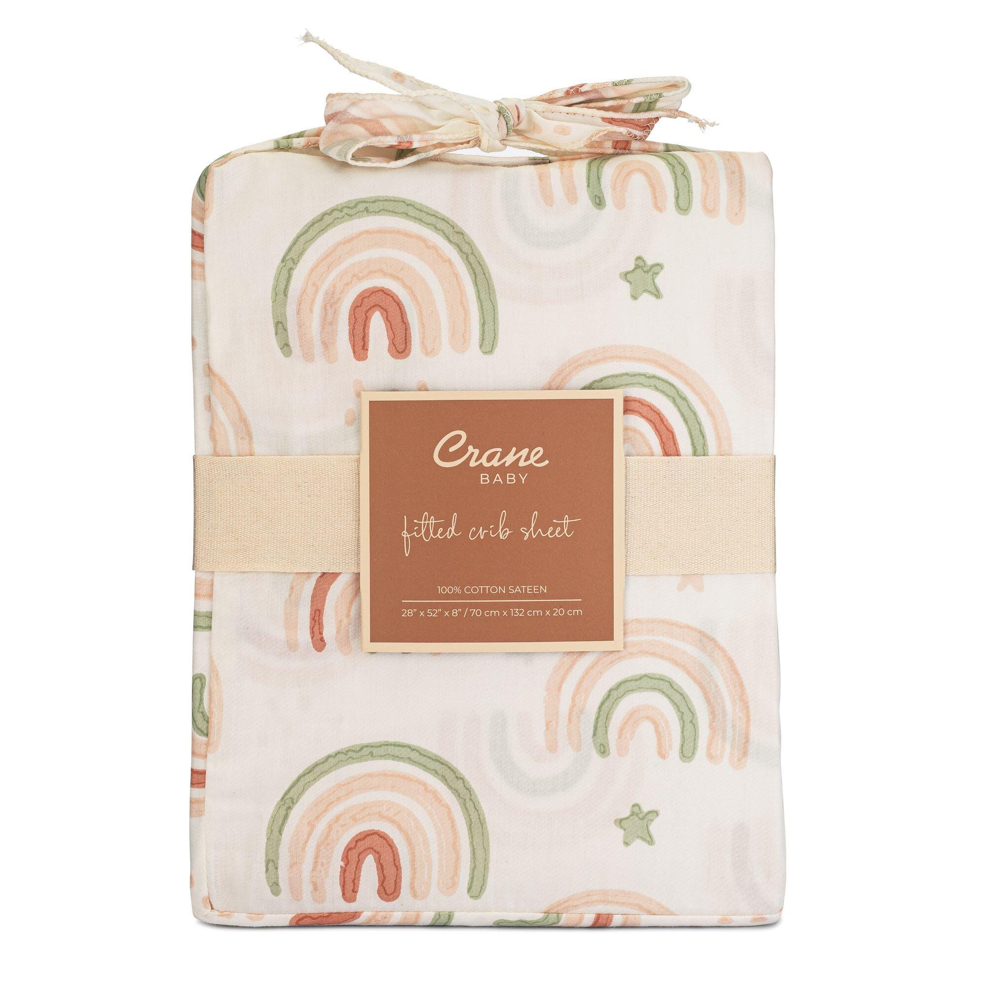 Crane Baby Parker Rainbow Crib Sheet, , large