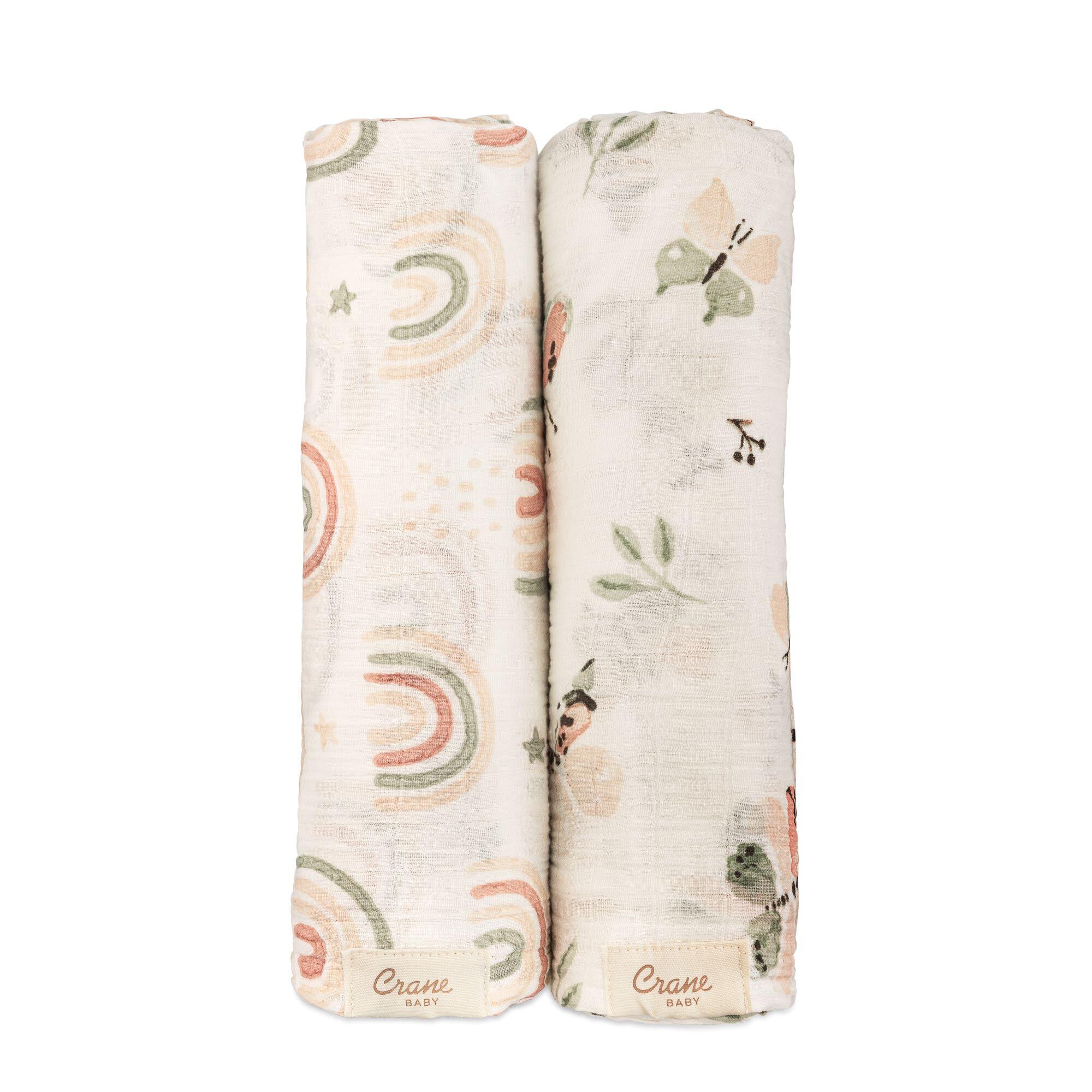 Crane Baby Parker Swaddle Blanket (Set of 2), , large