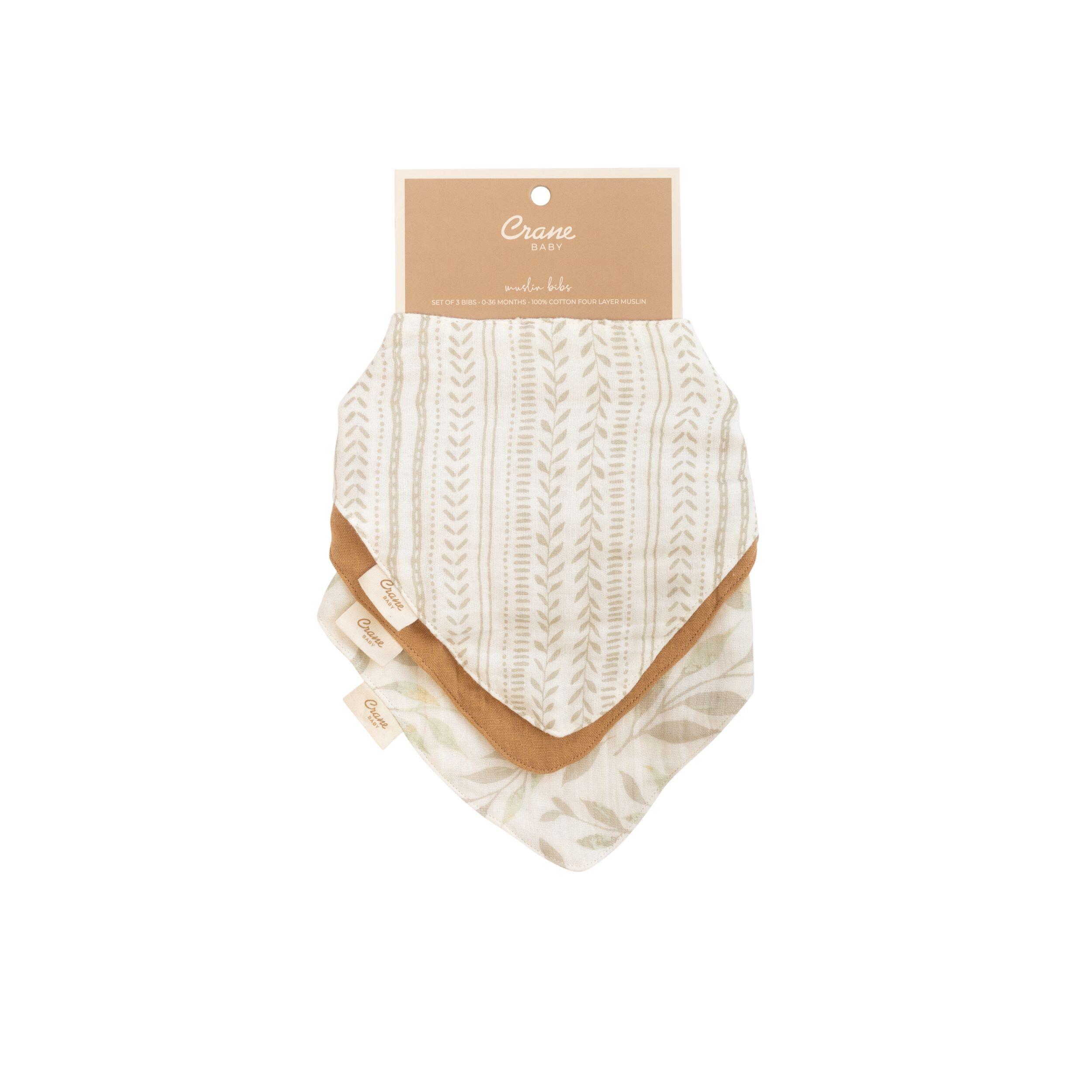 Crane Baby Willow Baby Bib Set (Set of 3), , large