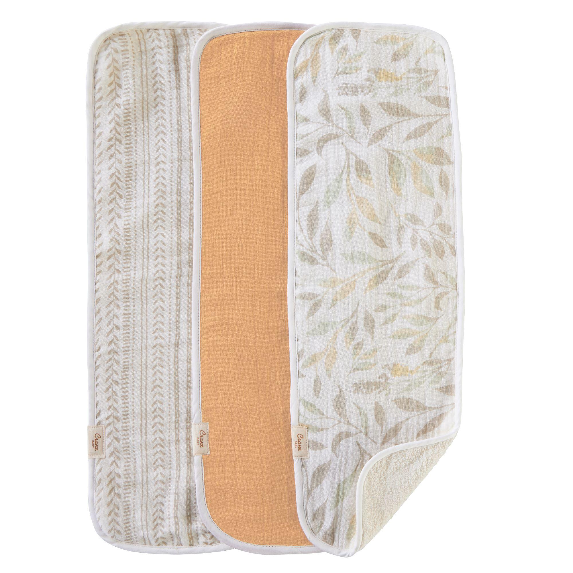 Crane Baby Willow Burp Cloth Set (Set of 3), , large
