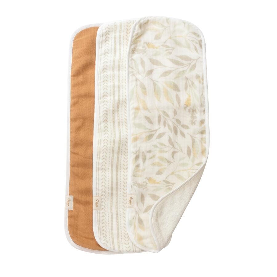 Crane Baby Willow Burp Cloth Set (Set of 3), , large