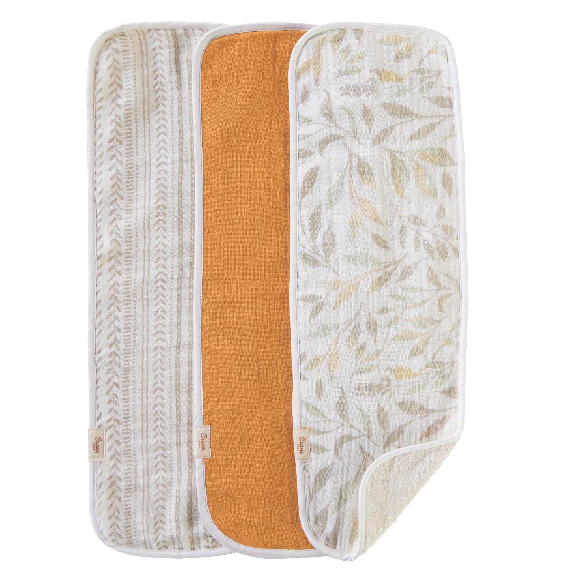 Crane Baby Willow Burp Cloth Set (Set of 3), , large
