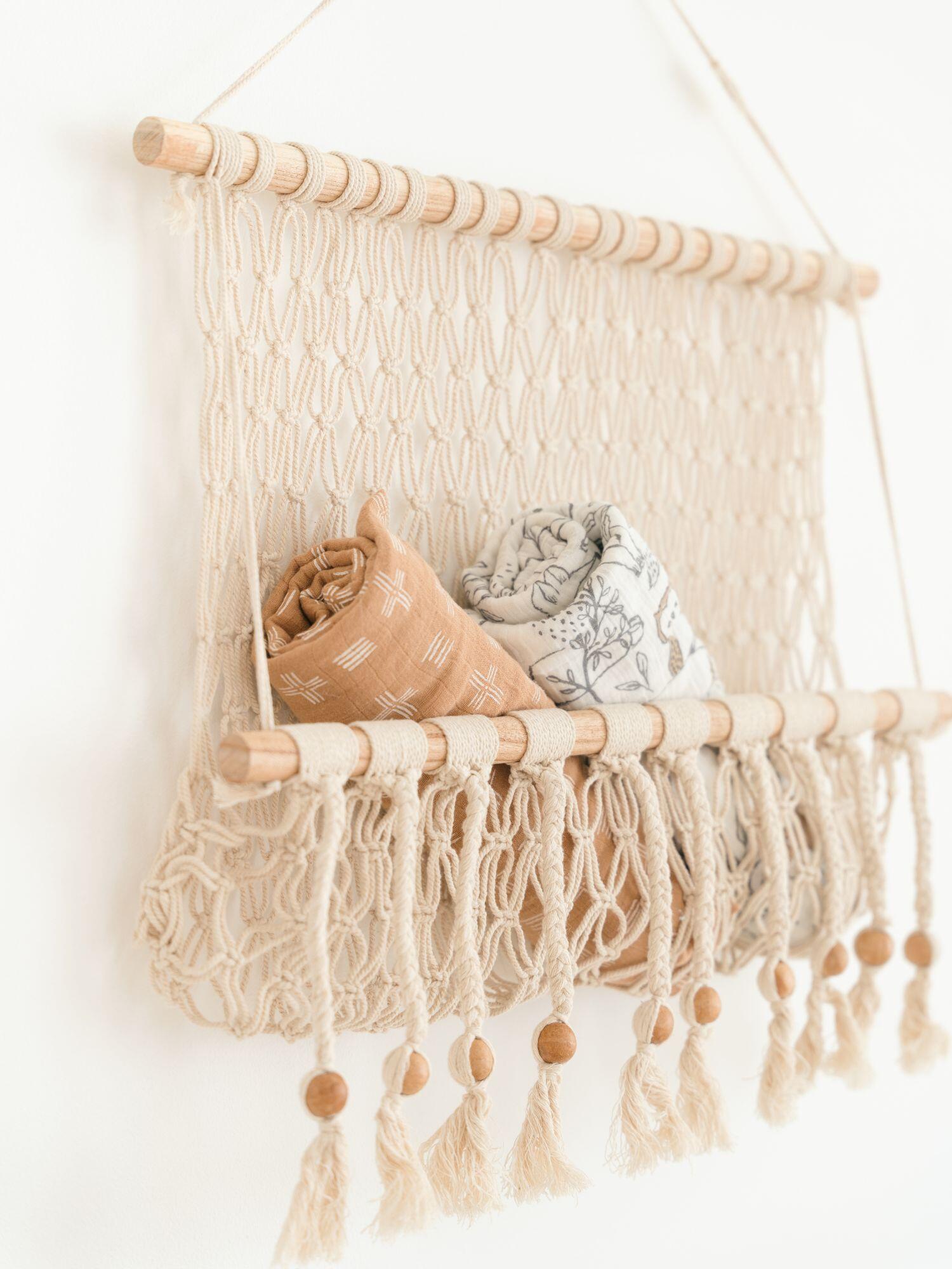 Crane Baby Willow Hanging Basket Storage, , large