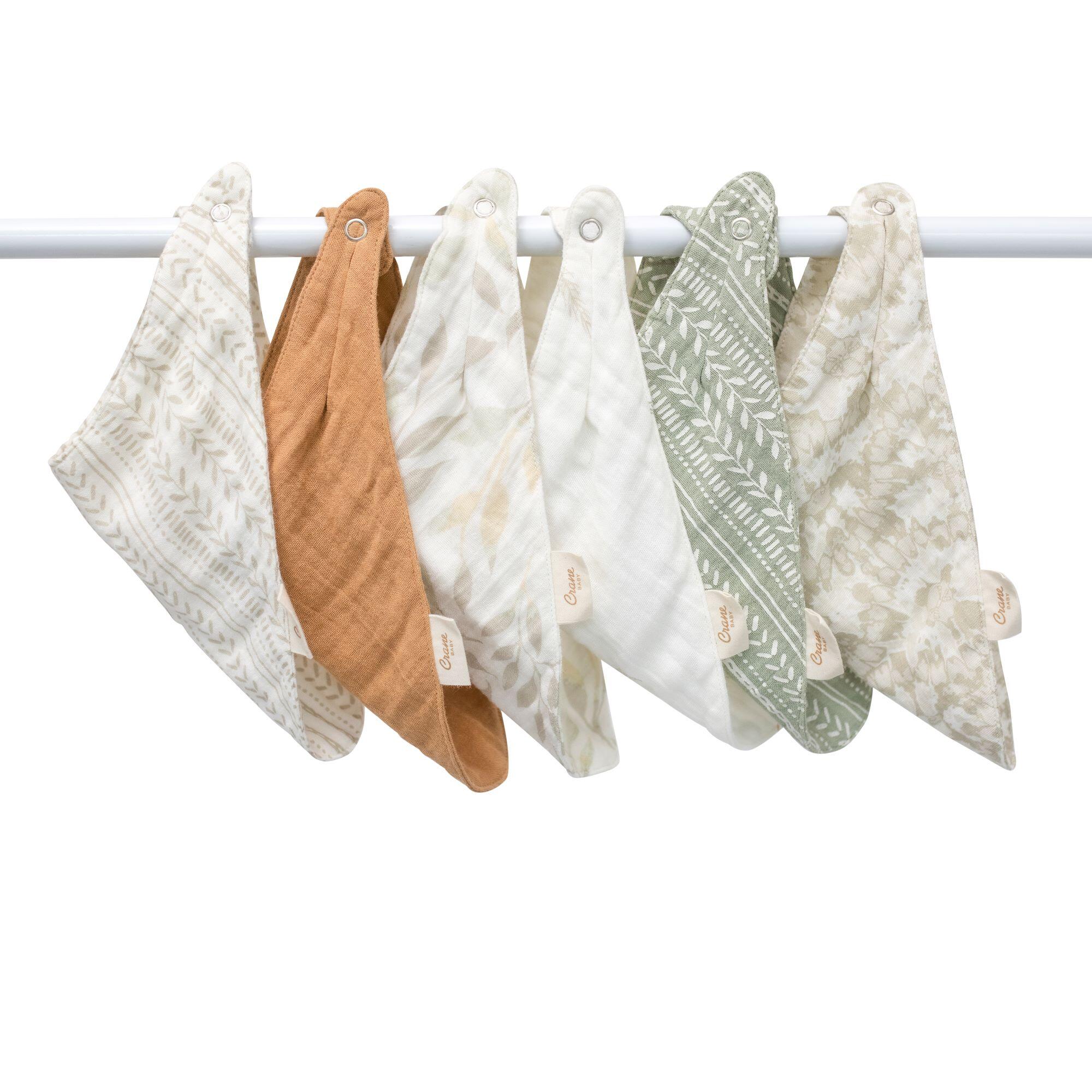 Crane Baby Willow Leaf Baby Bib Set (Set of 3), , large