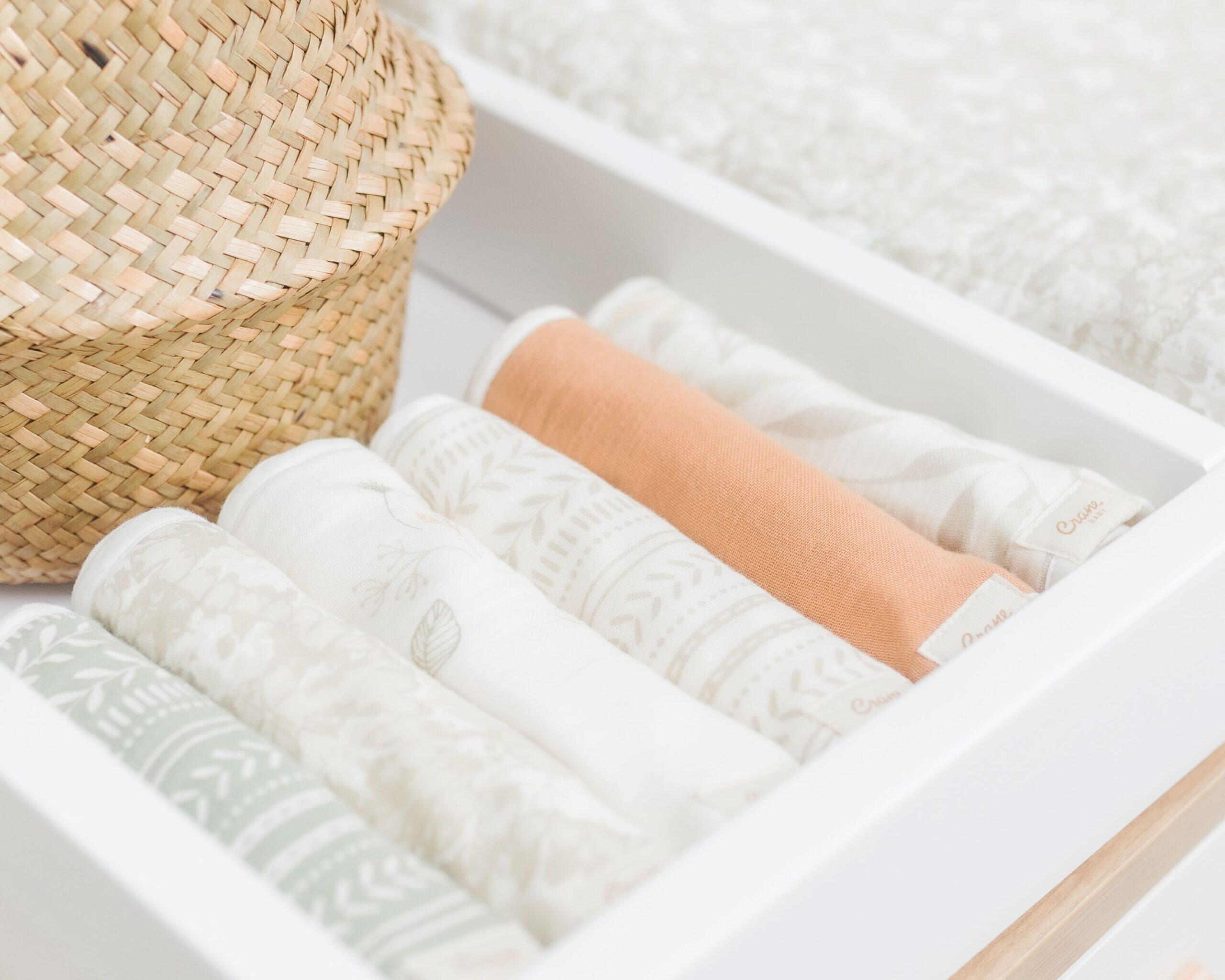 Crane Baby Willow Leaf Burp Cloth Set (Set of 3), , large