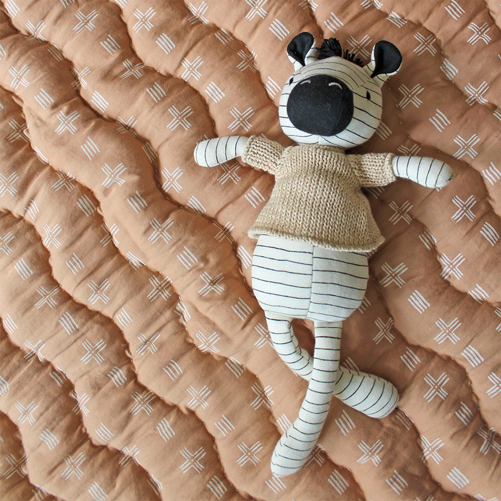 Crane Baby Zulu Zebra Kids Plush Toy, , large
