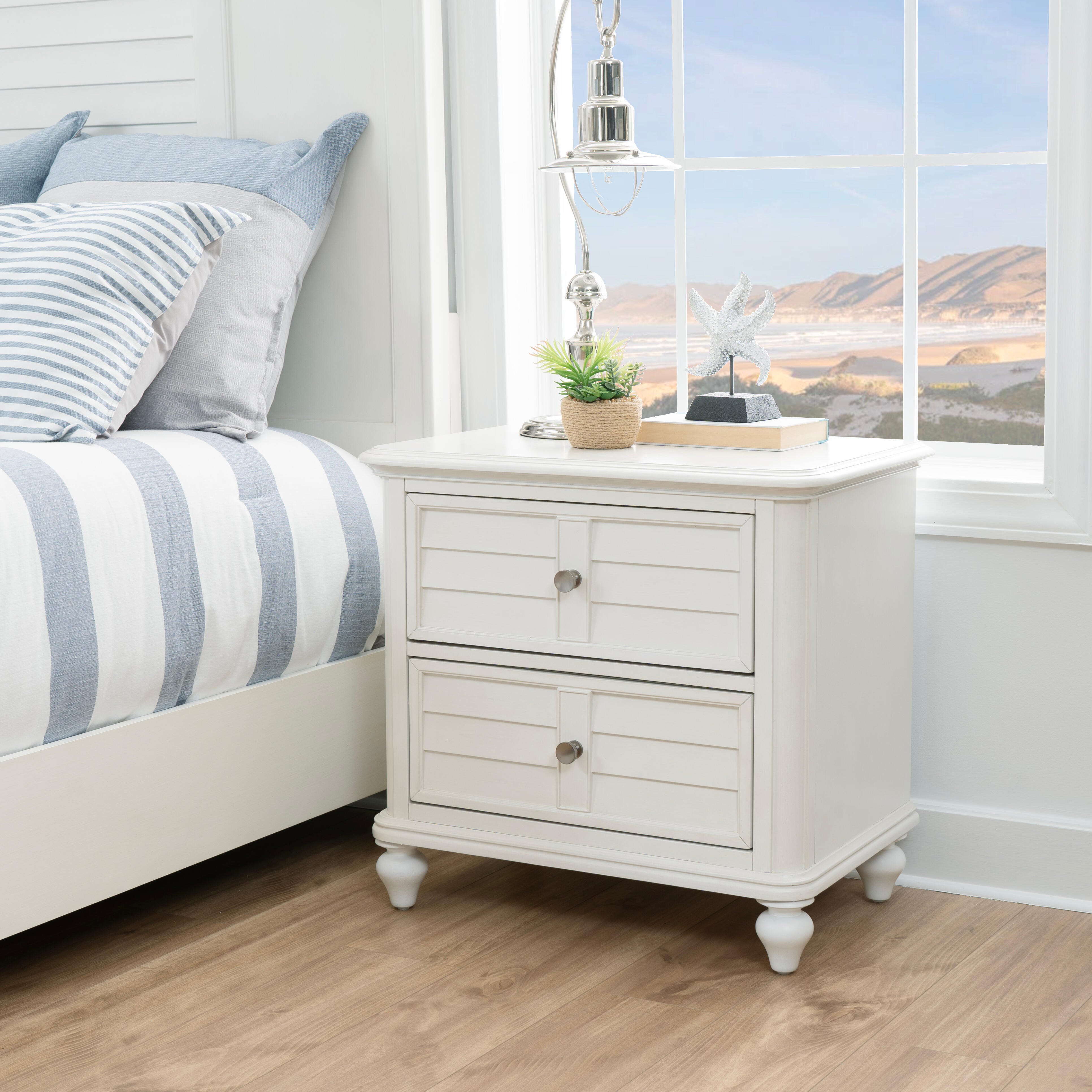 Linon 28" 2 Drawer Nightstand, , large
