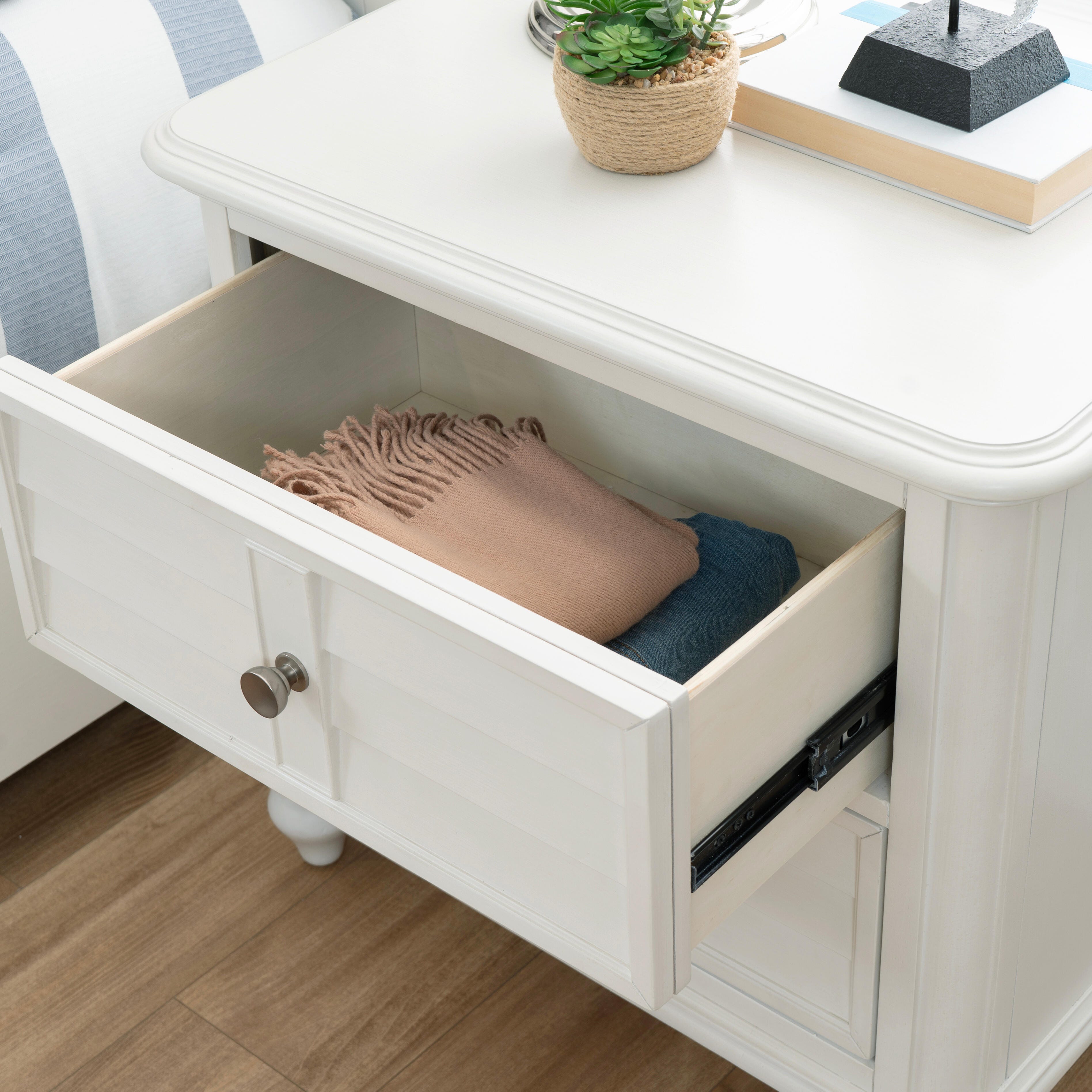Linon 28" 2 Drawer Nightstand, , large