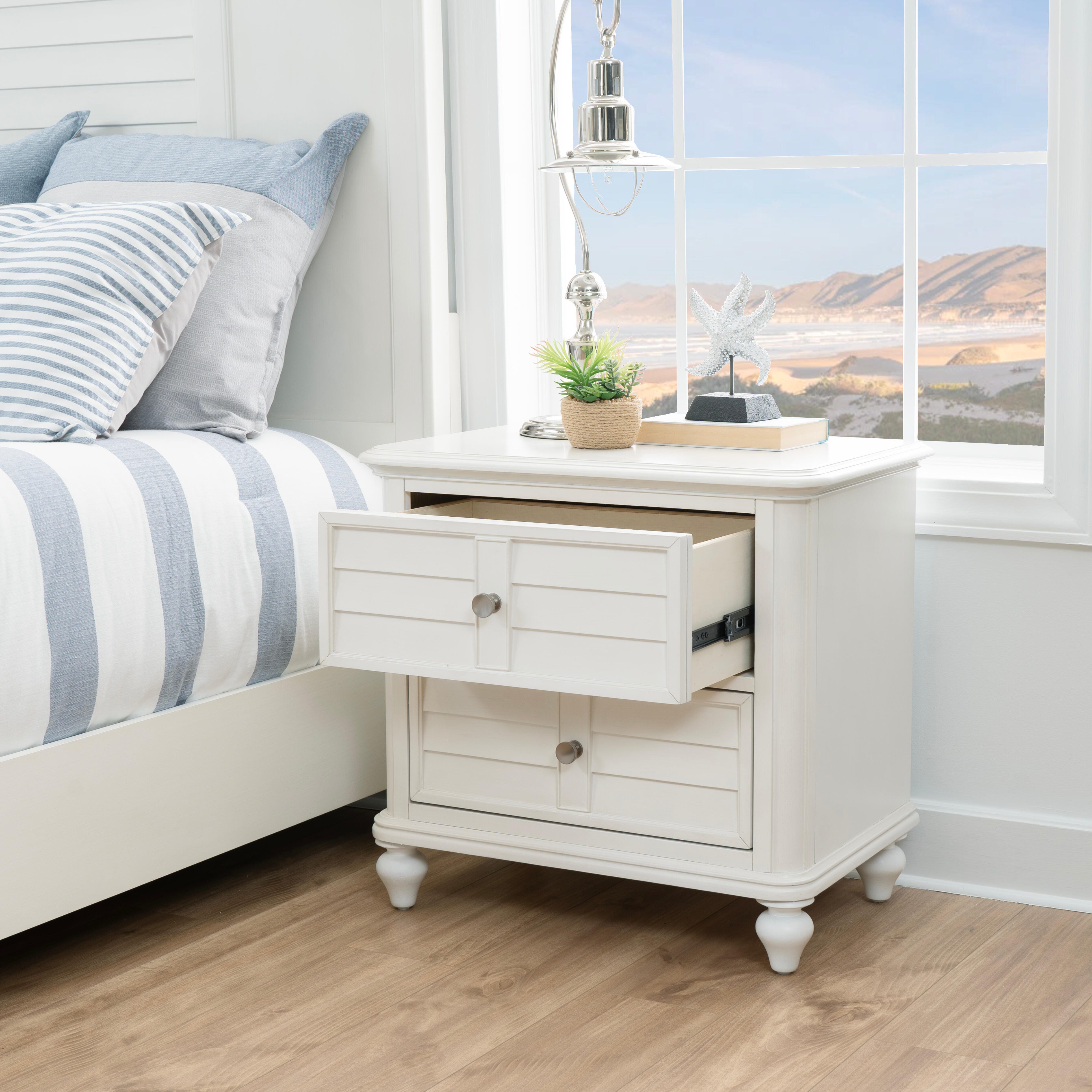 Linon 28" 2 Drawer Nightstand, , large