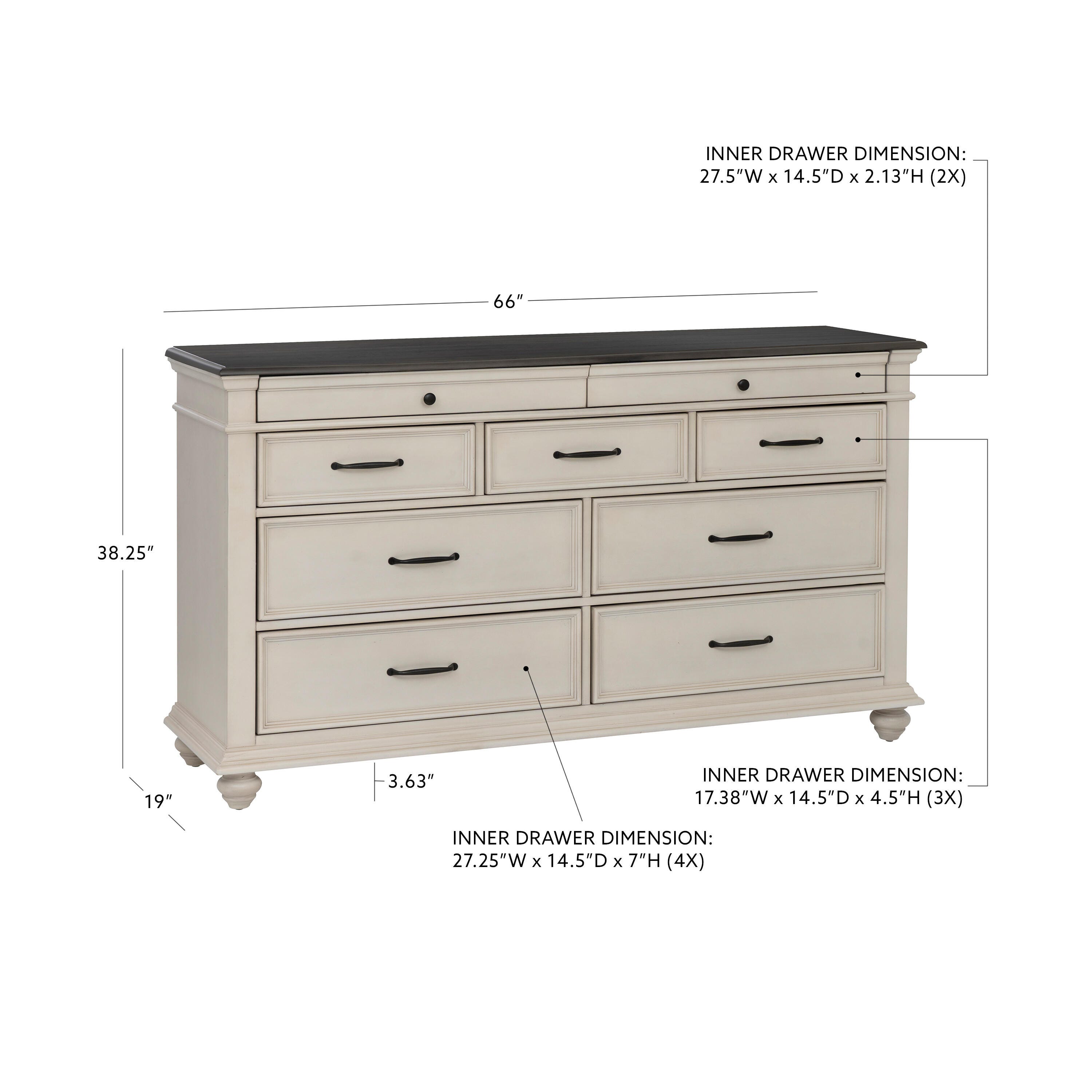 Linon Ellington 9 Drawer Dresser, , large