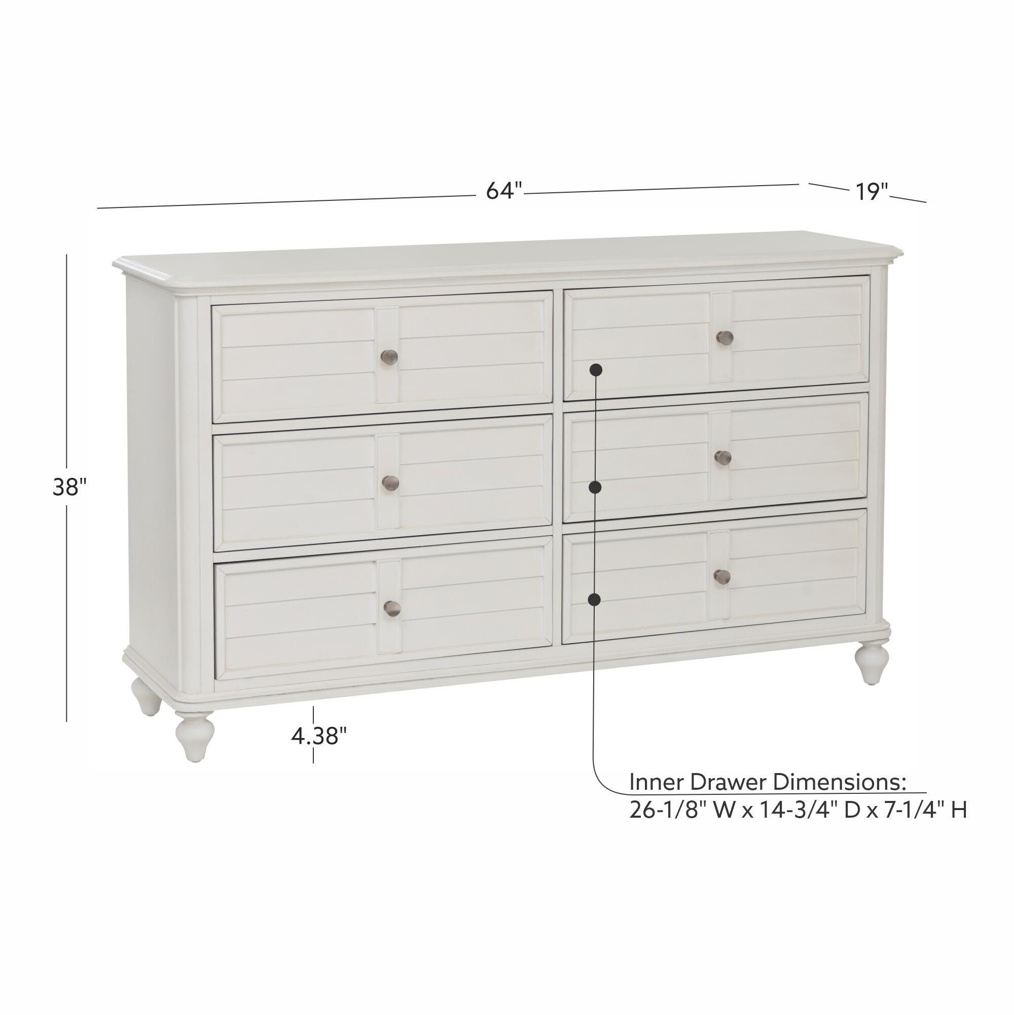Linon Nori 6 Drawer Dresser, , large
