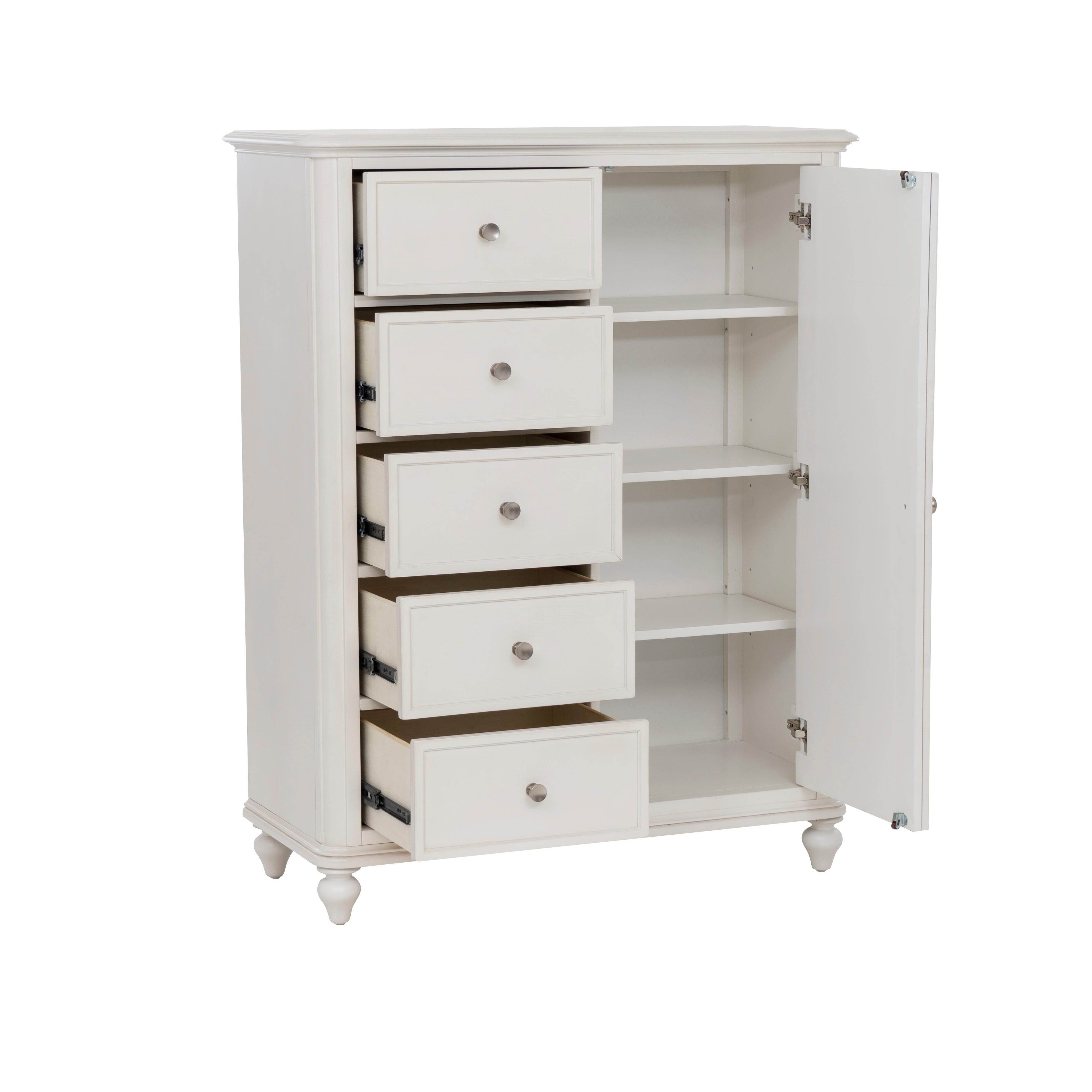 Linon Nori Solid 5 Drawer Chest of Drawers, , large