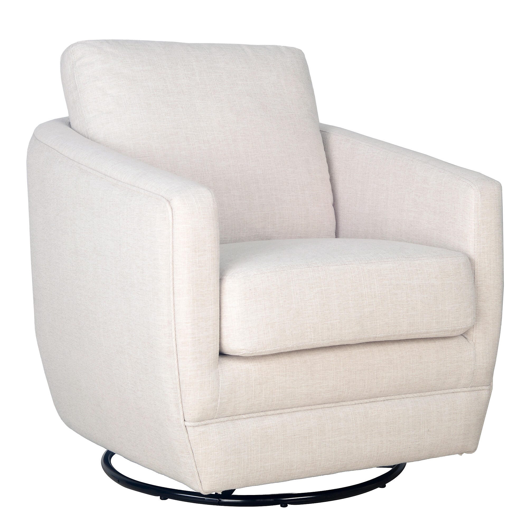 Second Story Home Gogh Studio Swivel Glider Chair, Cream, large