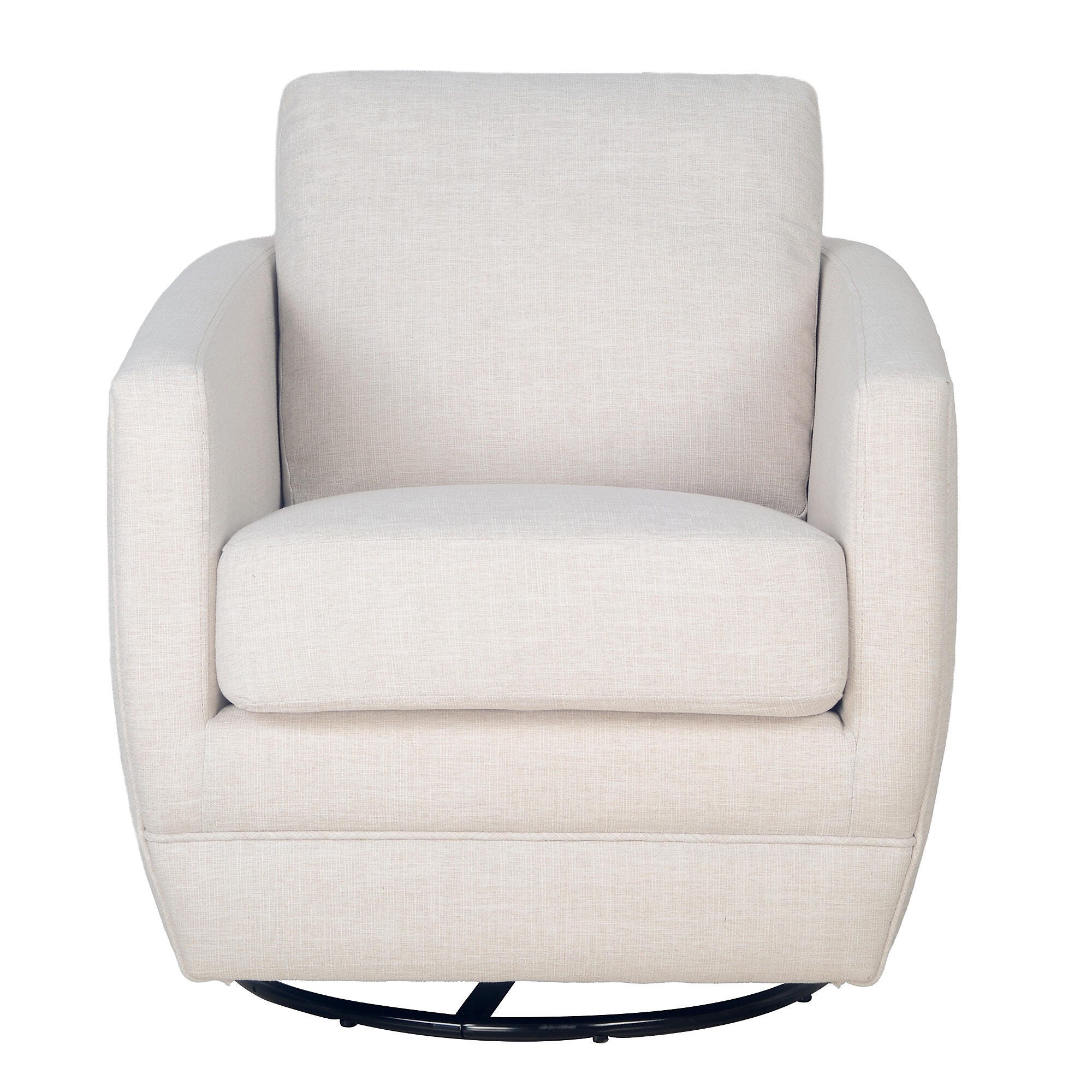 Second Story Home Gogh Studio Swivel Glider Chair, Cream, large