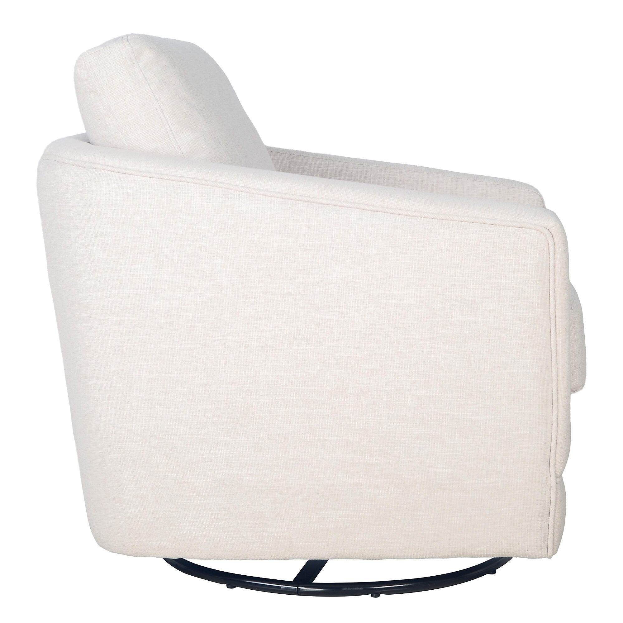 Second Story Home Gogh Studio Swivel Glider Chair, Cream, large