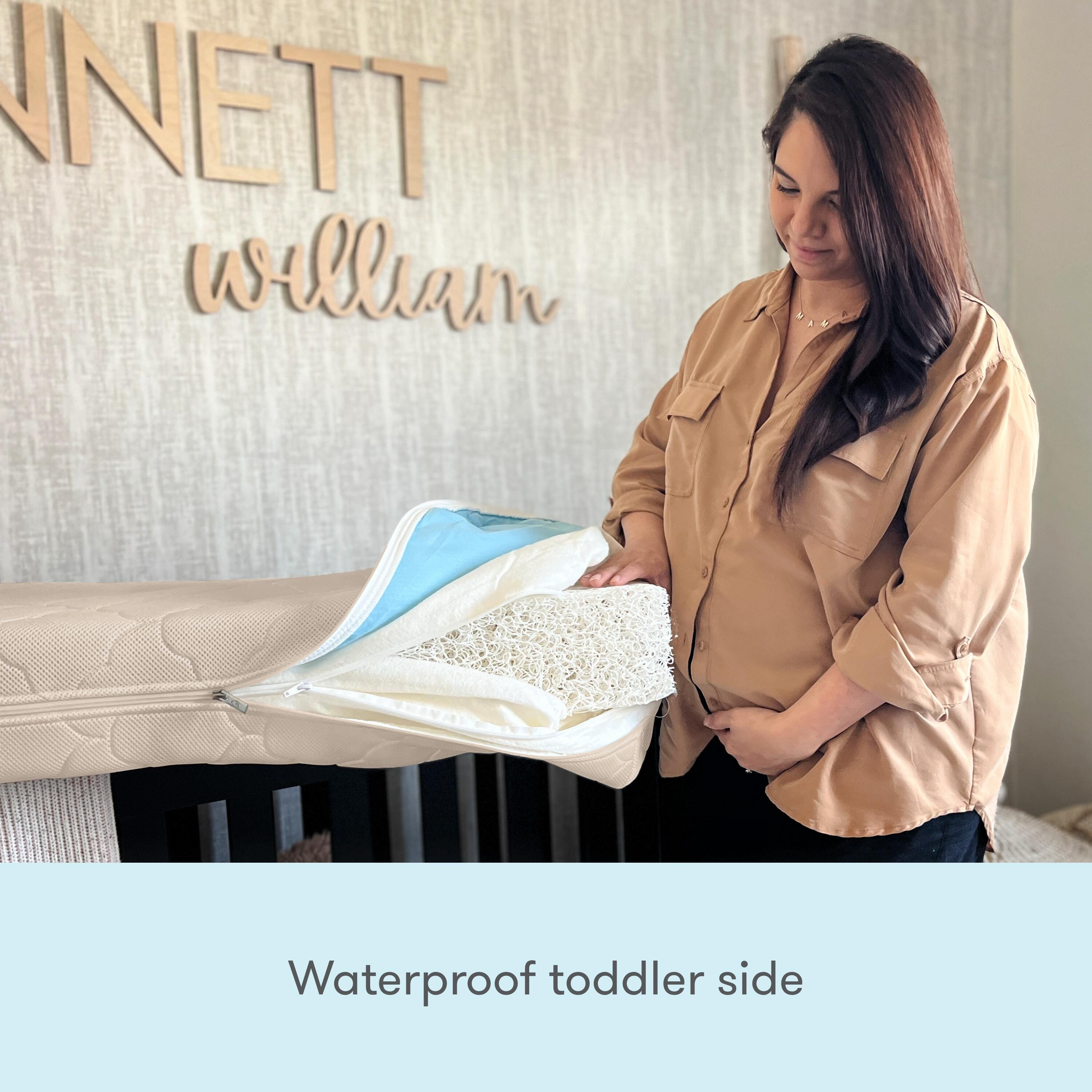 Newton Baby Waterproof Mattress, Sand, large