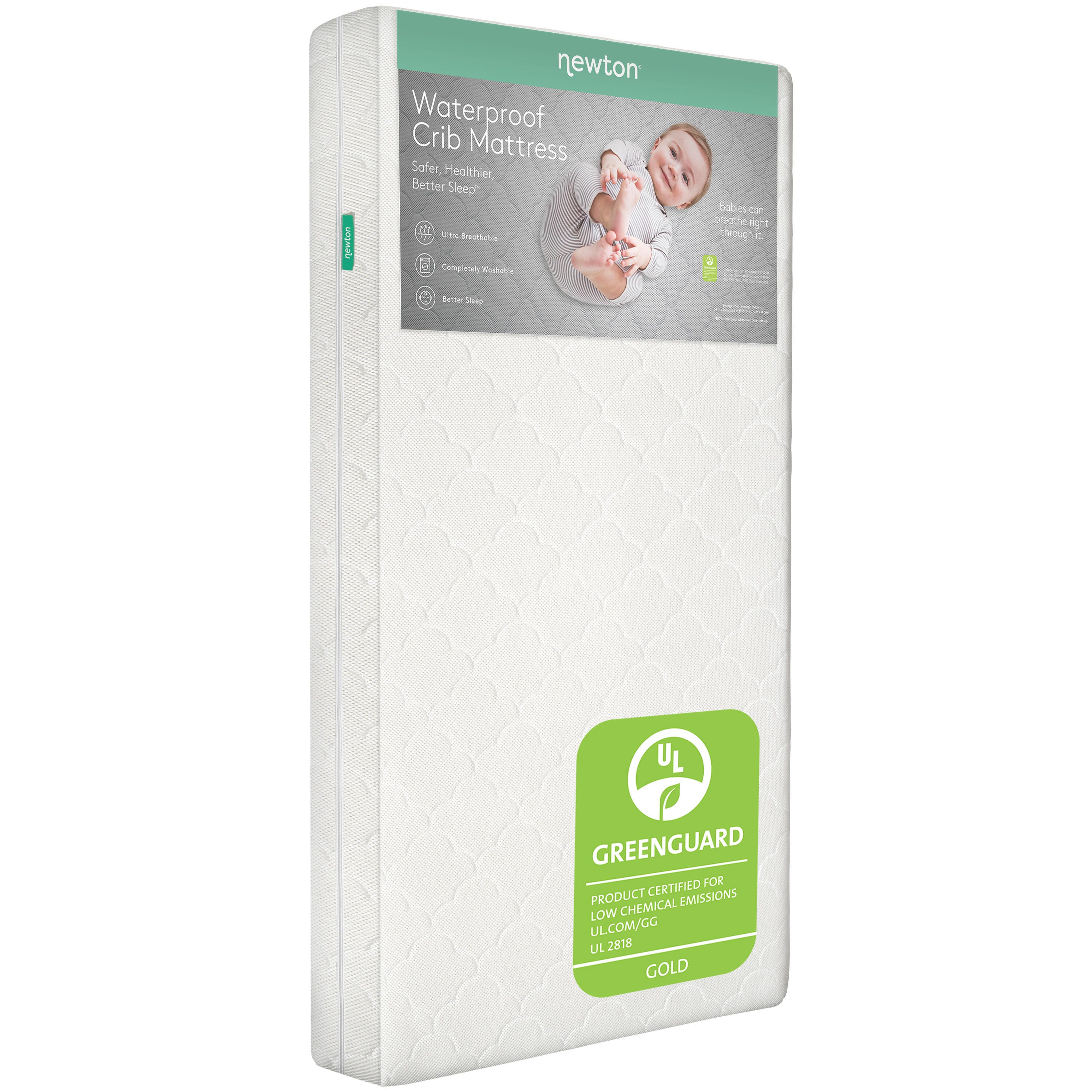 Newton Baby Waterproof Mattress, White, large