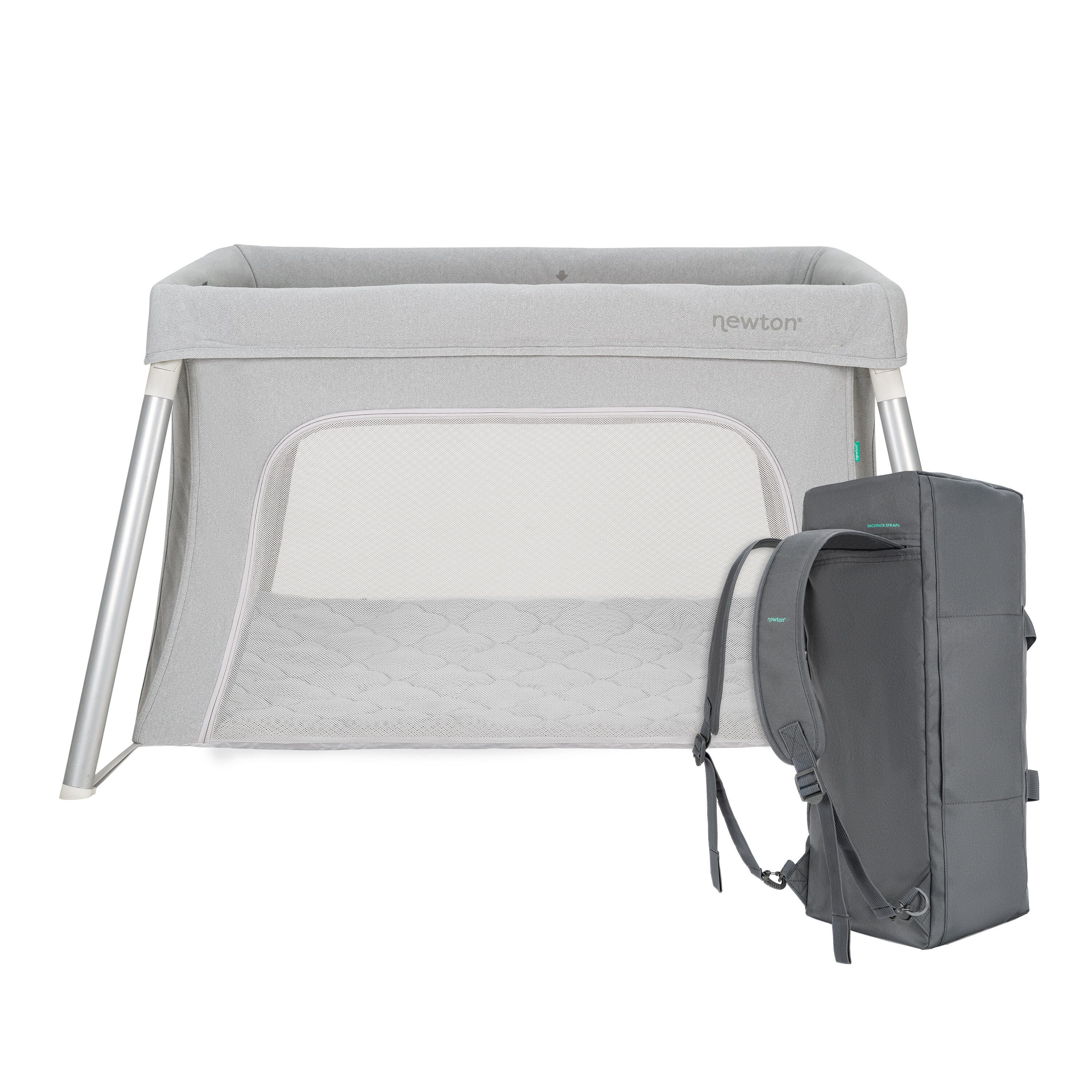 Newton Baby Compact Travel Crib and Play Yard, Gray, large