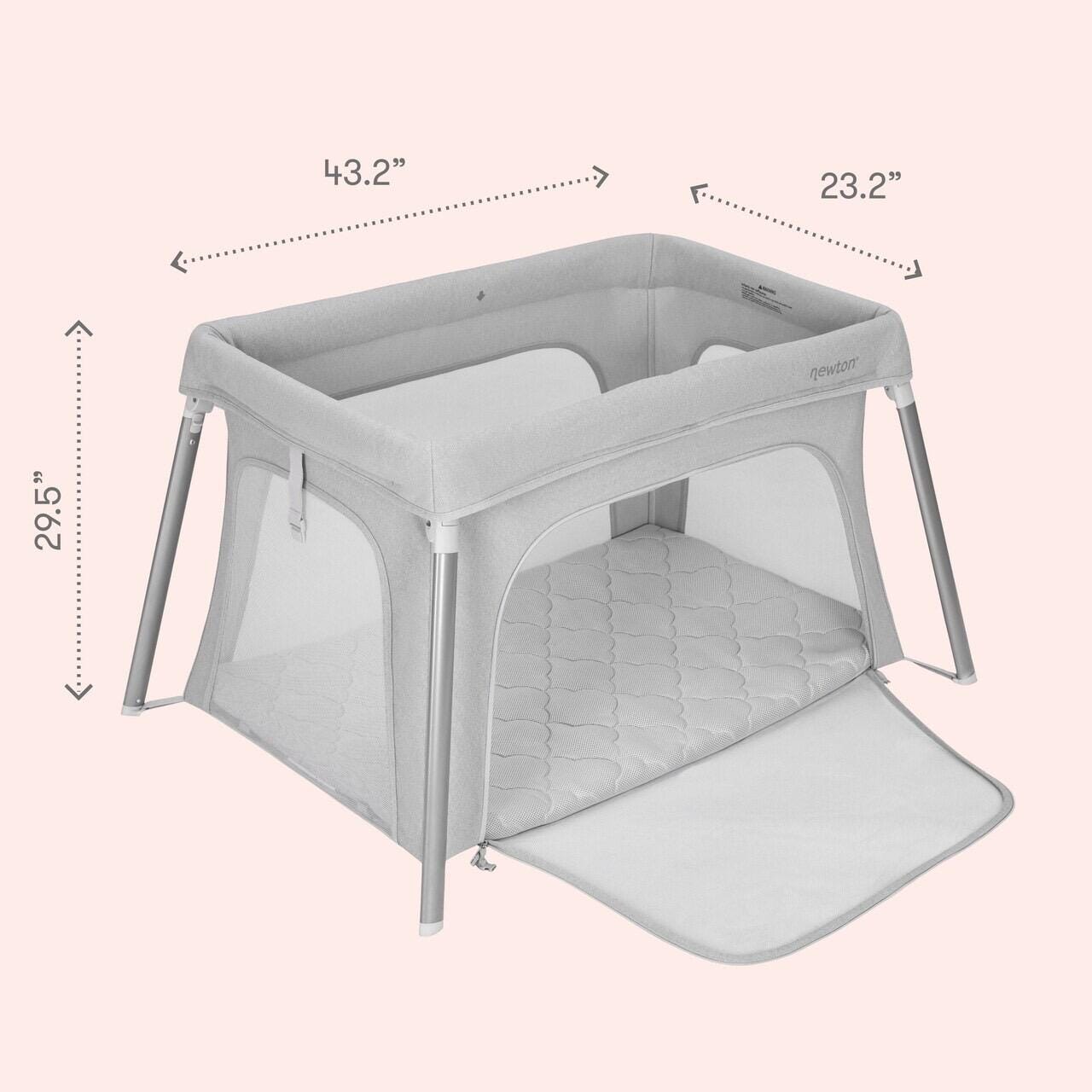 Newton Baby Compact Travel Crib and Play Yard, Gray, large