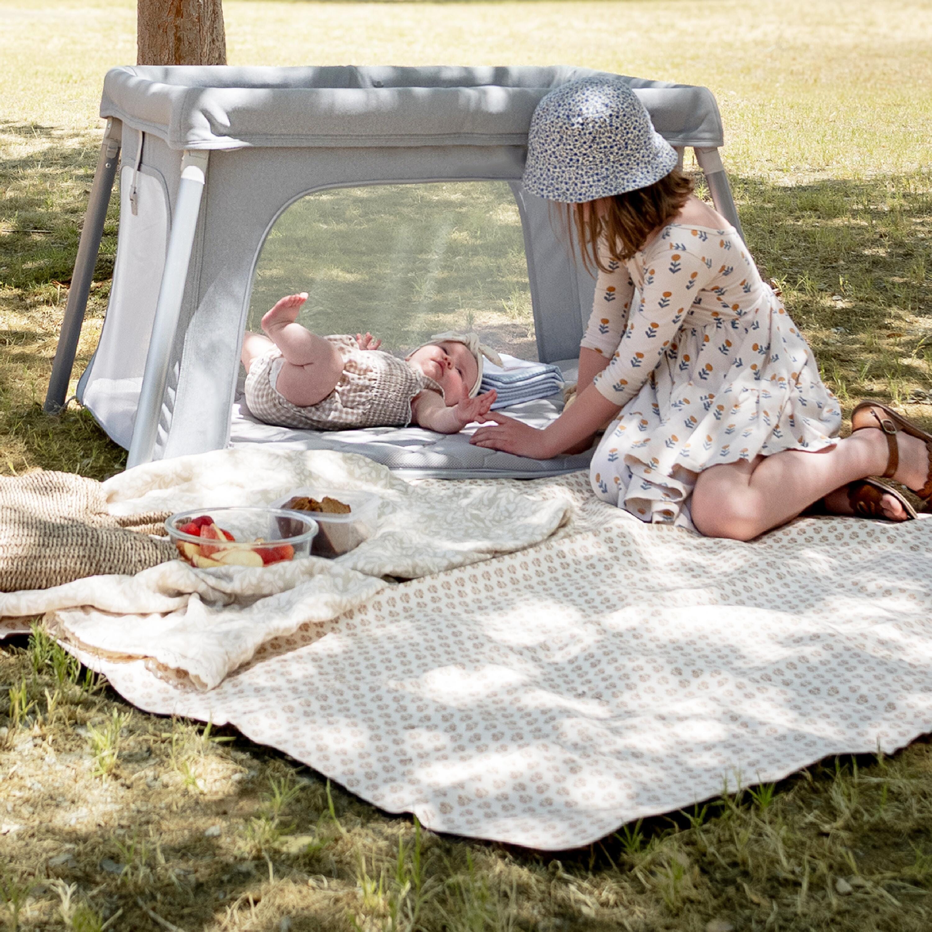 Newton Baby Compact Travel Crib and Play Yard, Gray, large