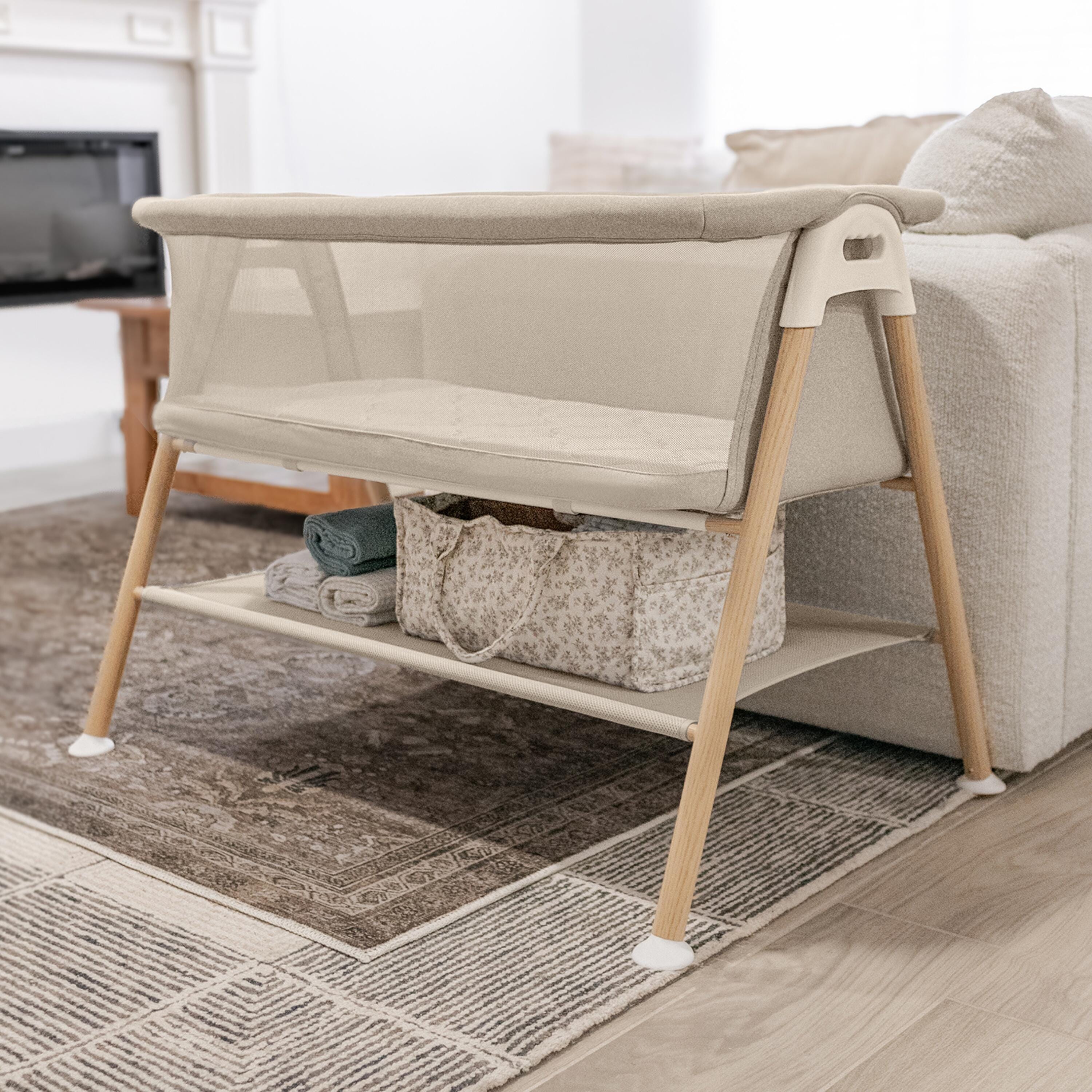 Newton Baby Essential Bassinet, Sandstone, large