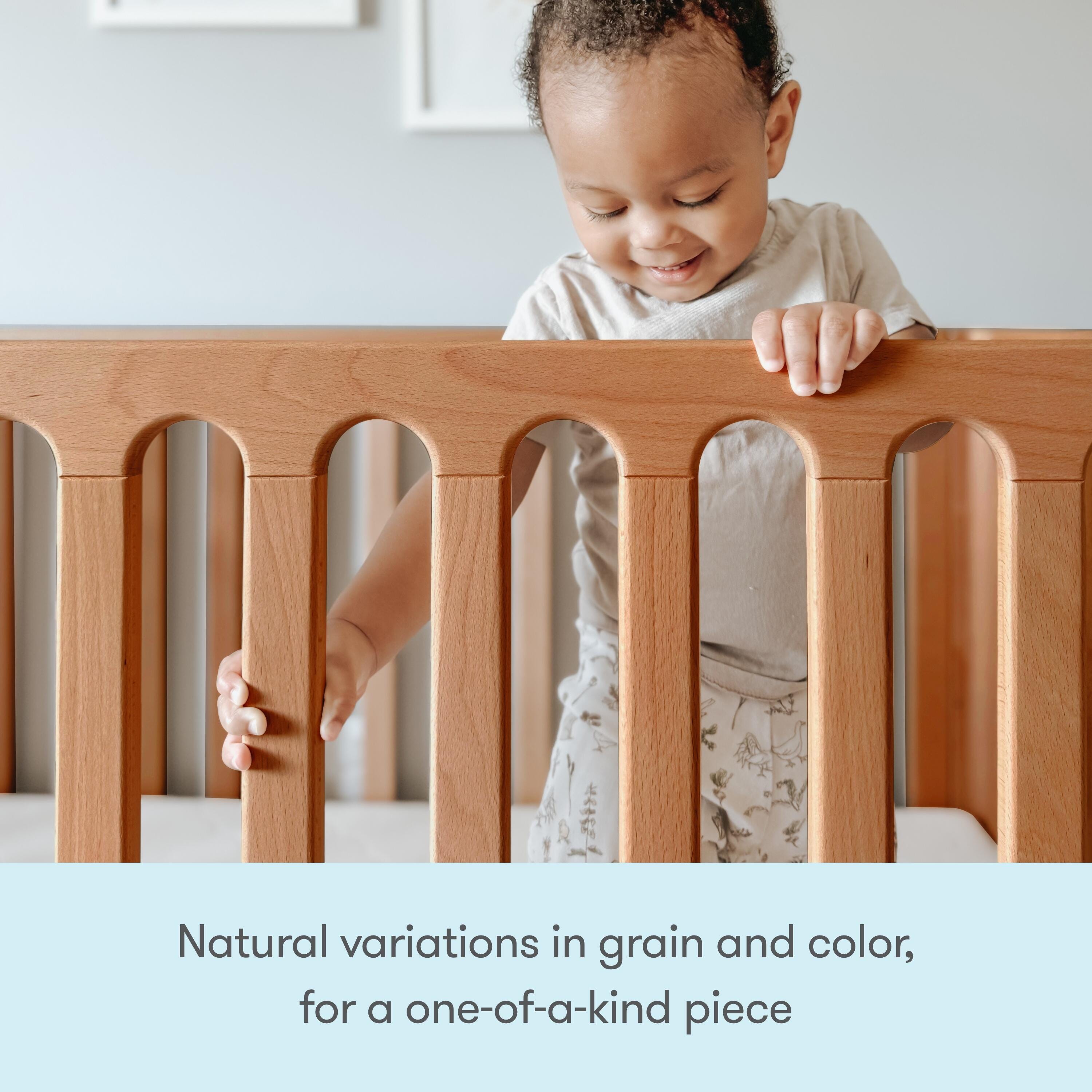 Newton Baby Galileo Convertible Crib, Chestnut, large