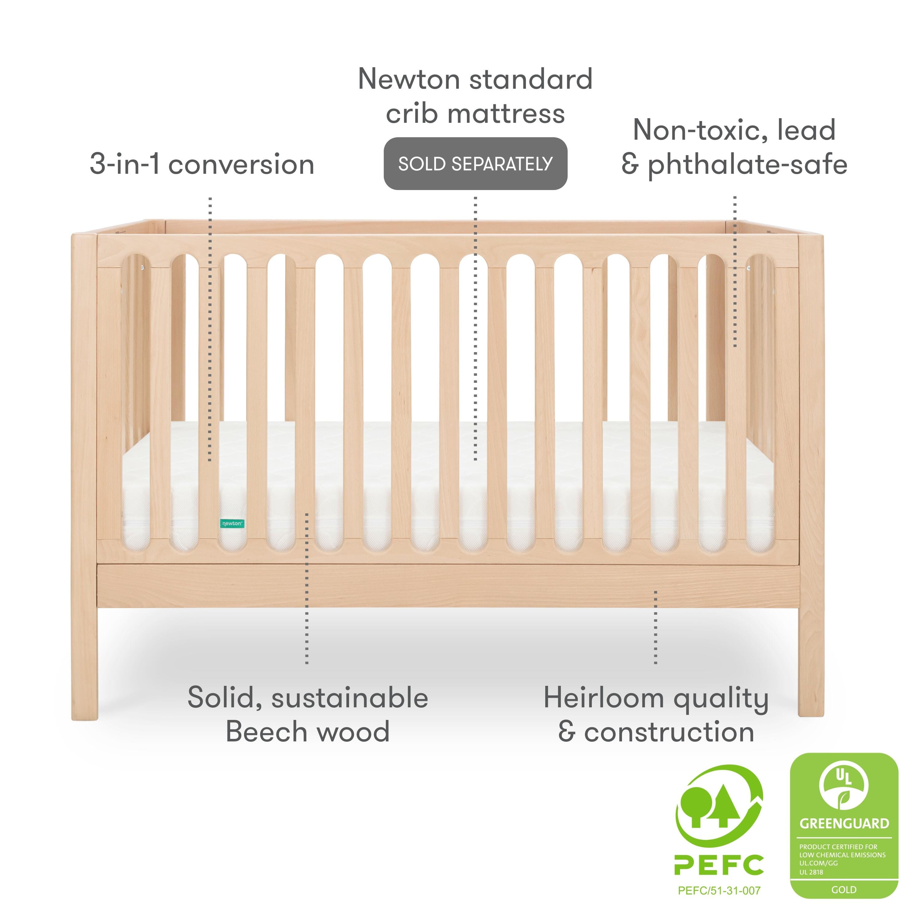 Newton Baby Galileo Convertible Crib, Natural, large
