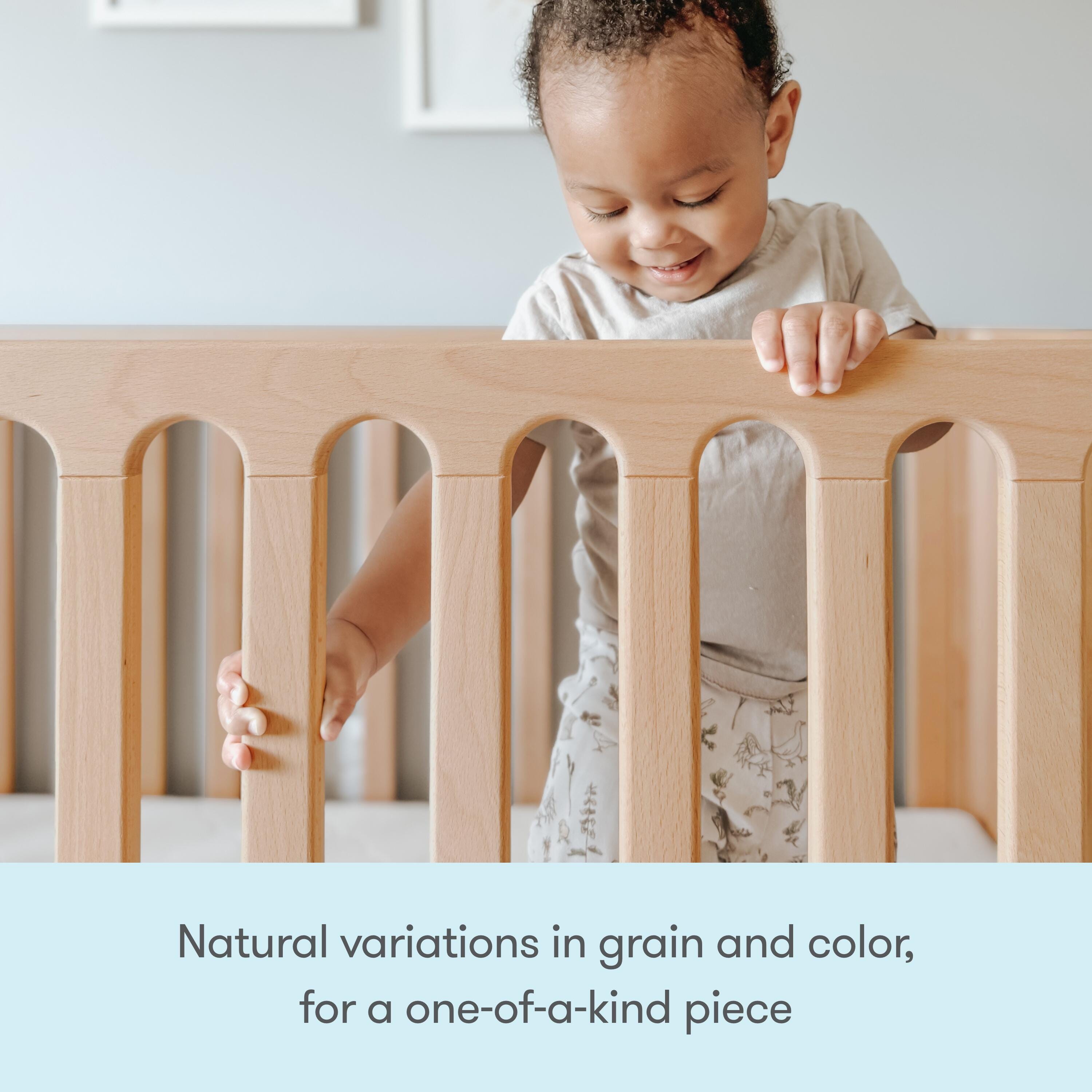 Newton Baby Galileo Convertible Crib, Natural, large