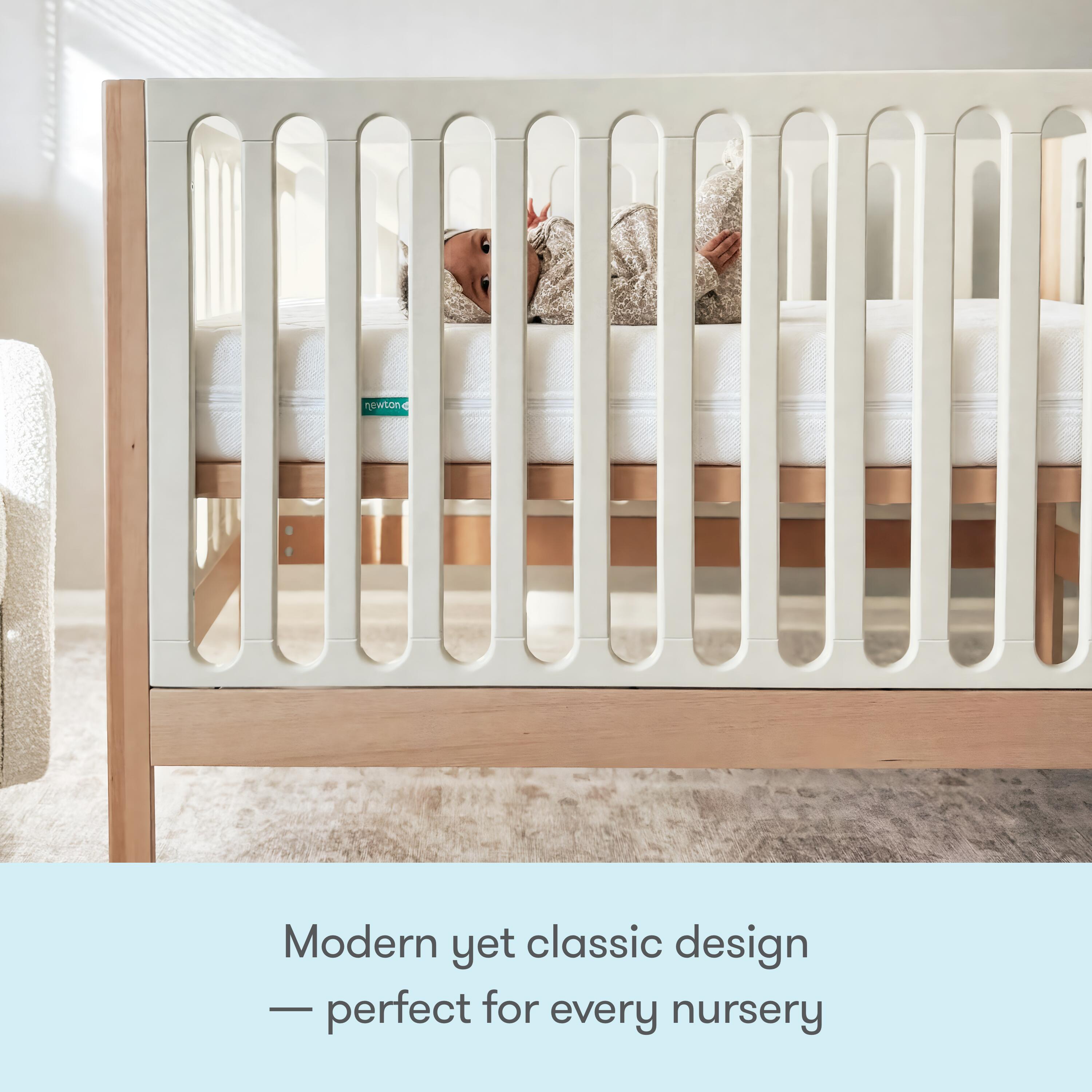 Newton Baby Galileo Convertible Crib, Natural/Dove White, large
