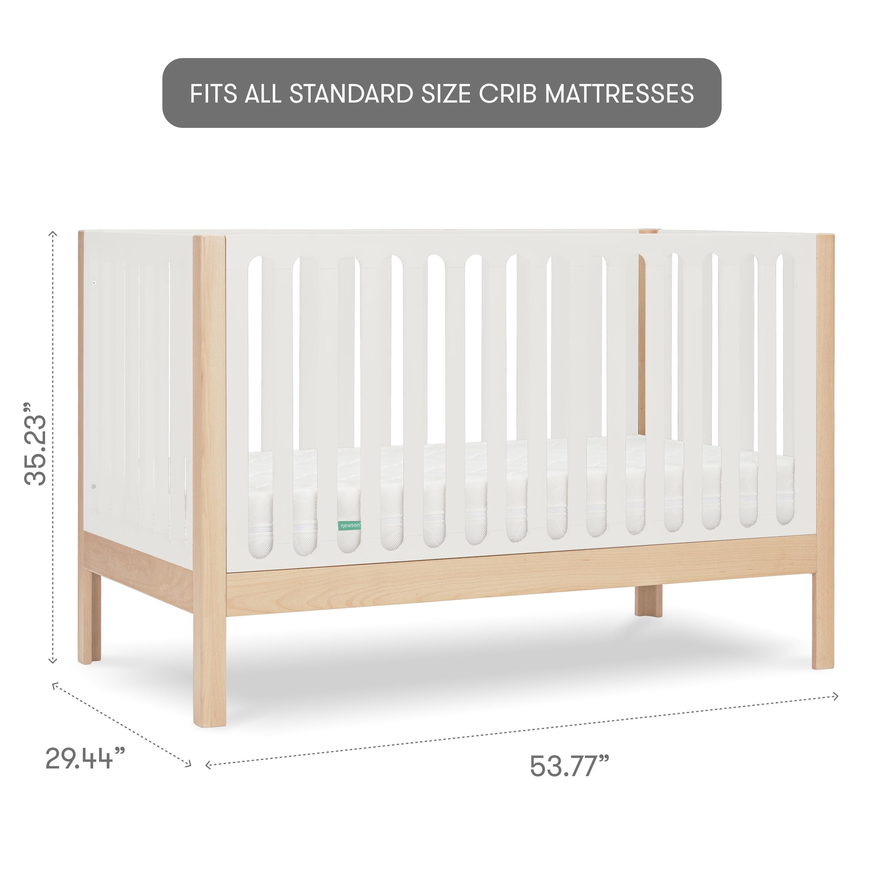 Newton Baby Galileo Convertible Crib, Natural/Dove White, large