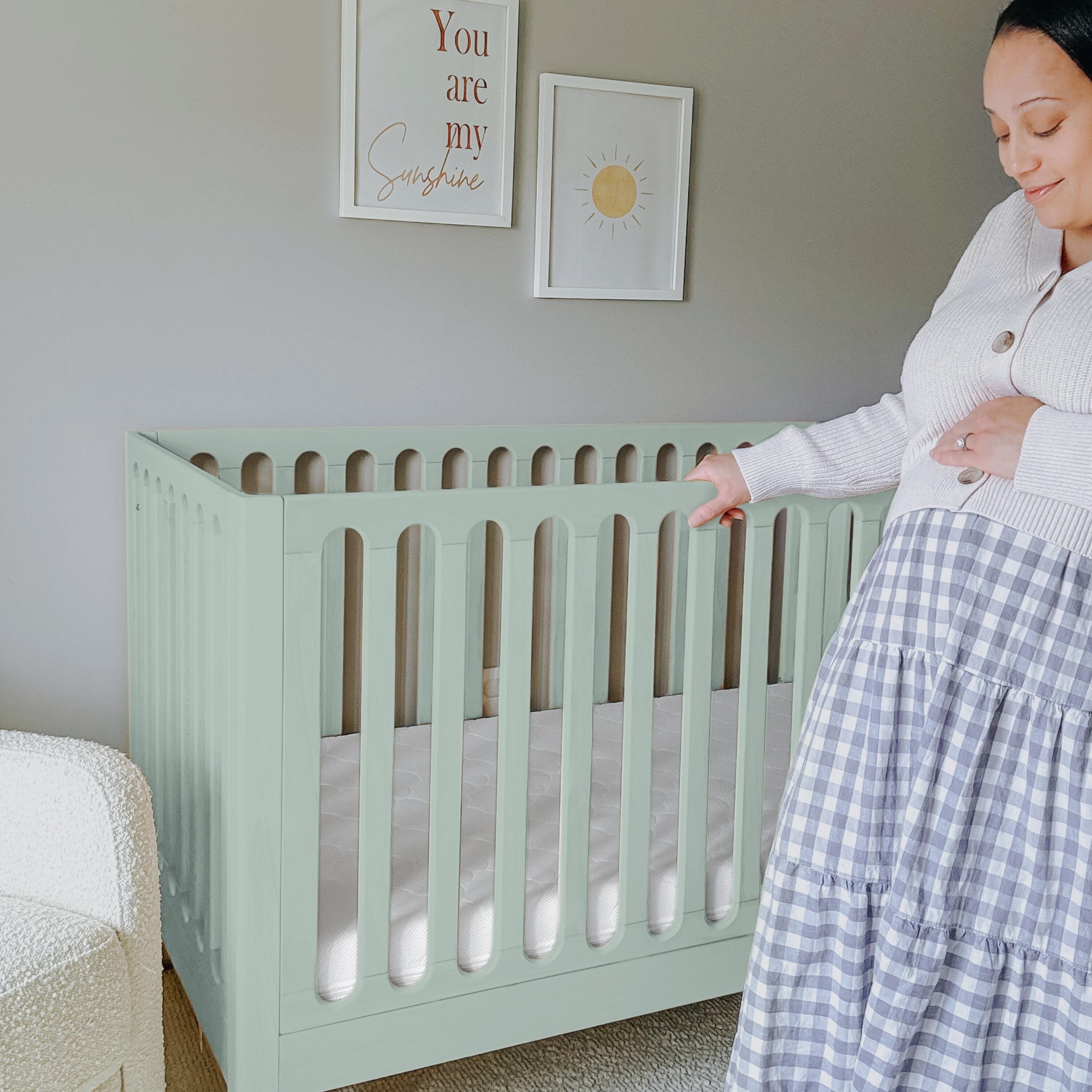 Newton Baby Galileo Convertible Crib, Sage, large