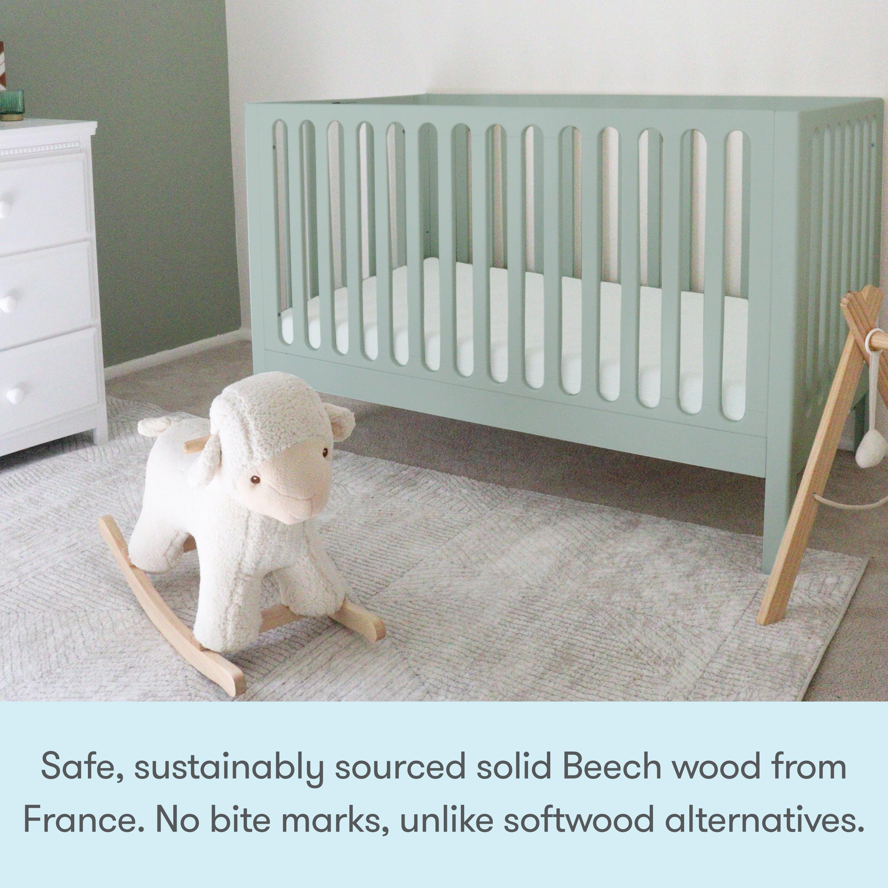 Newton Baby Galileo Convertible Crib, Sage, large