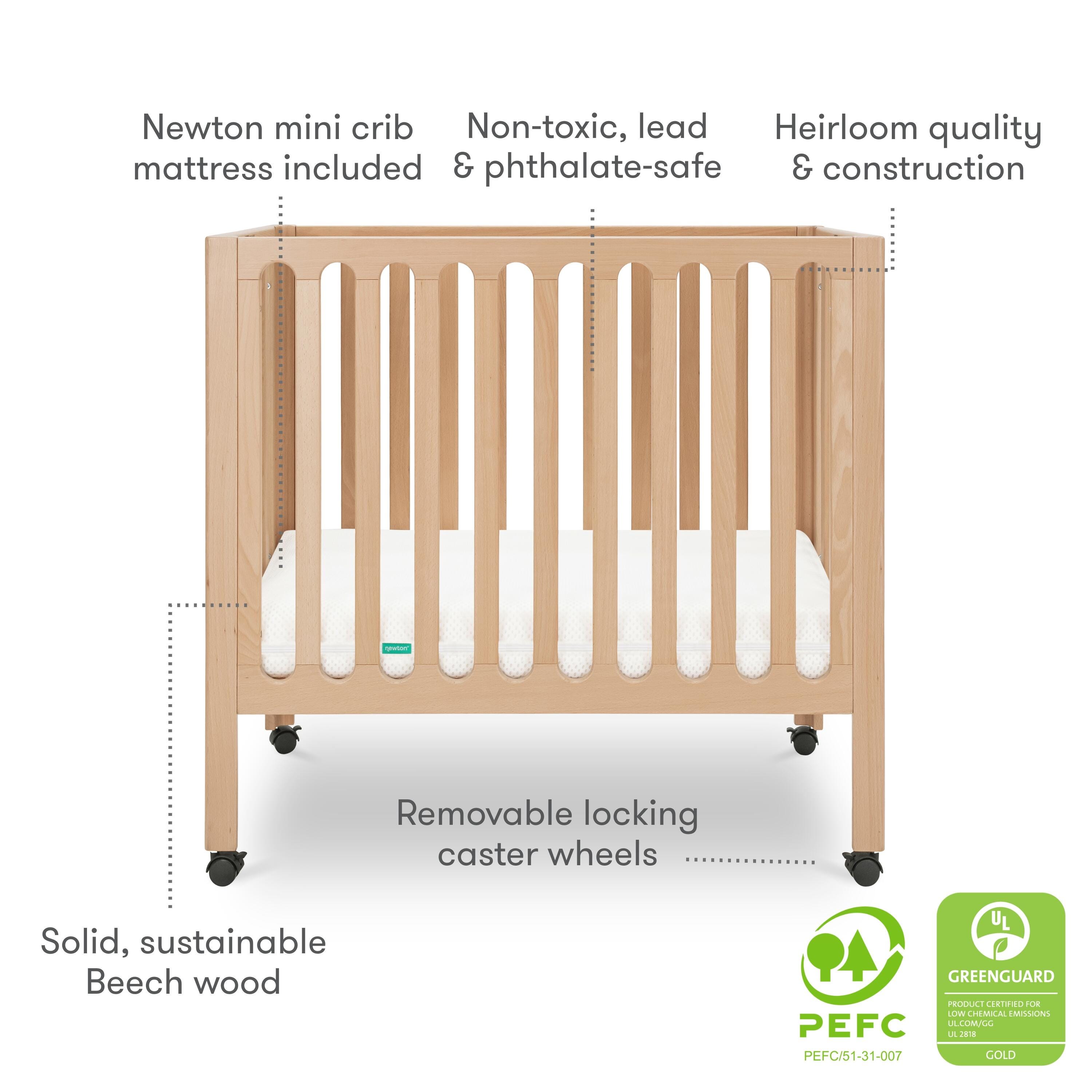 Newton Baby Galileo Mini Crib, Natural, large