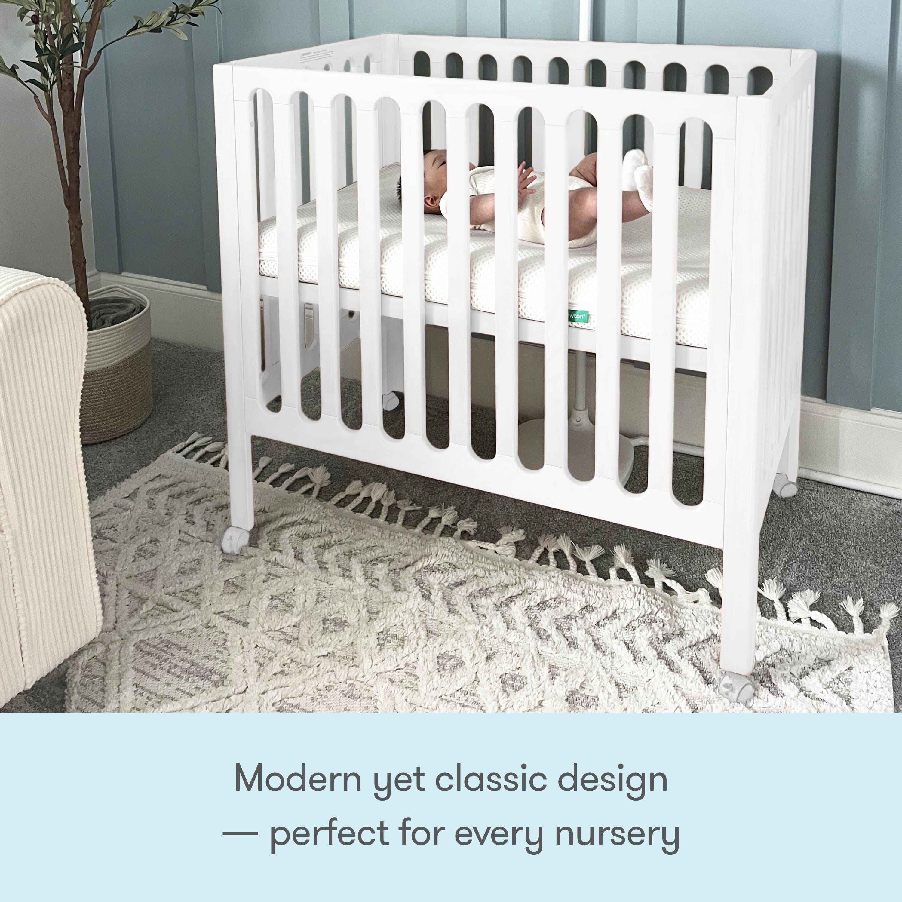 Newton Baby Galileo Mini Crib, White, large