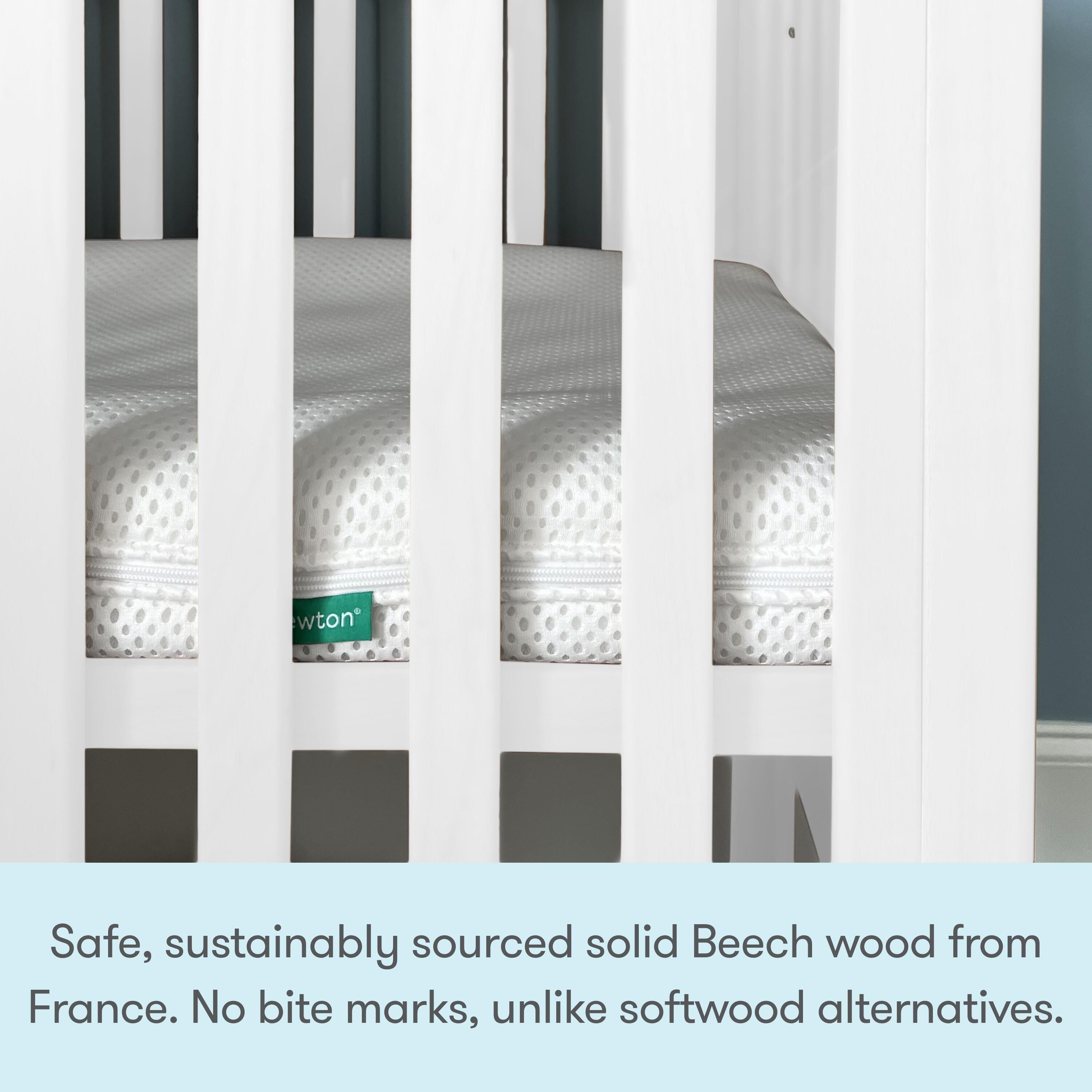 Newton Baby Galileo Mini Crib, White, large