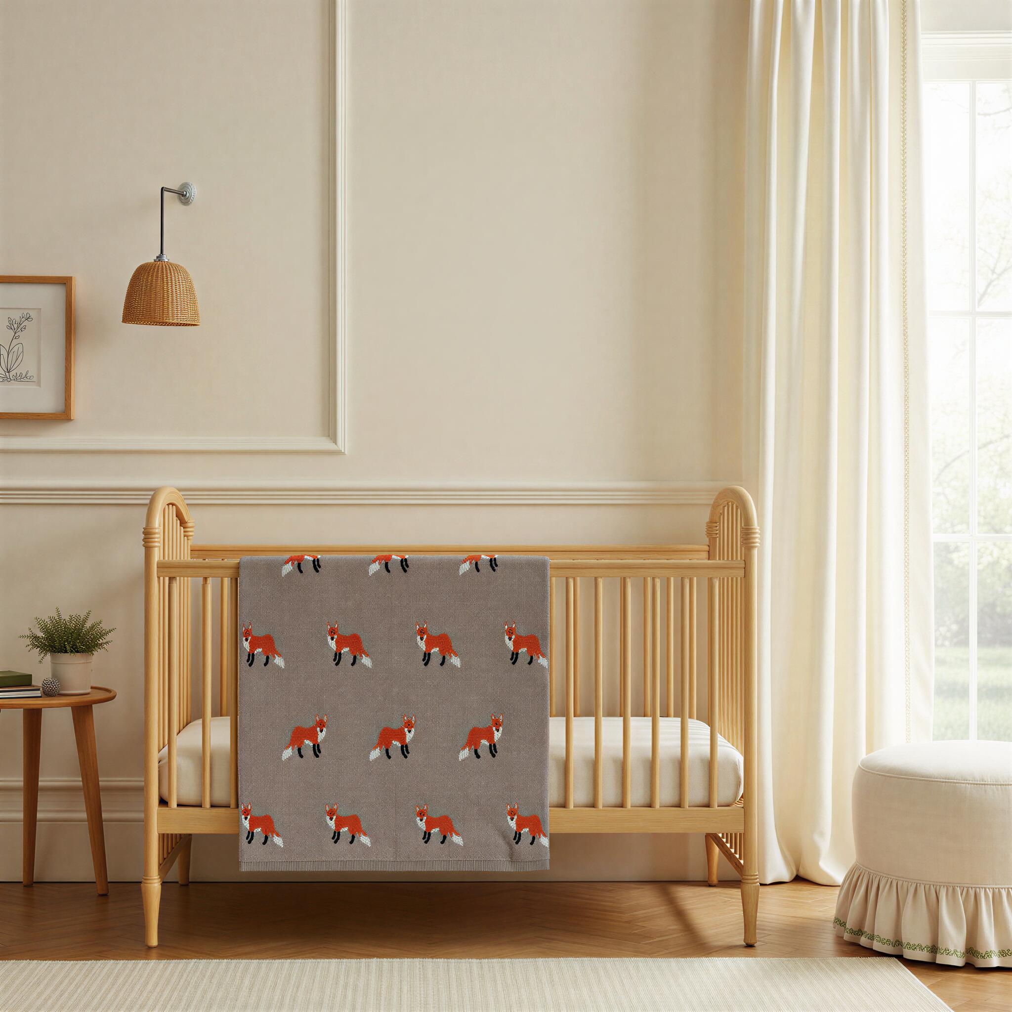 Storied Home Motif Baby Blanket, , rollover